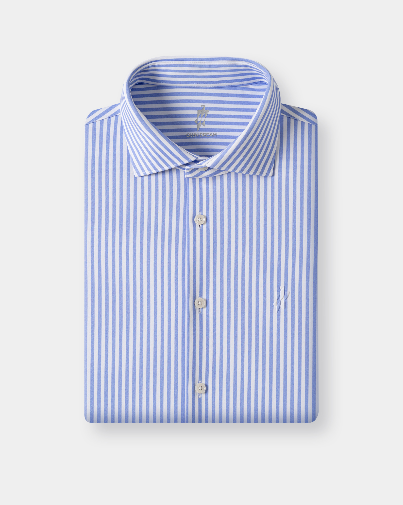 Prestige WarmTech Stretch Dress Shirt - Sky Blue Stripe
