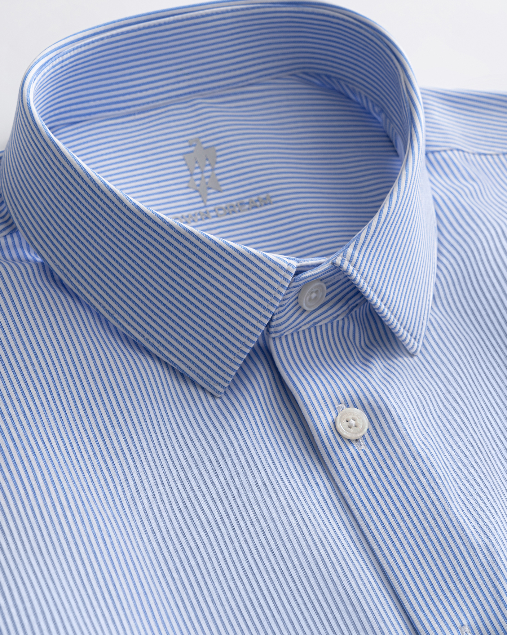 PimaCore™ Prestige Comfort Stretch Shirt - Glacier Blue Striped