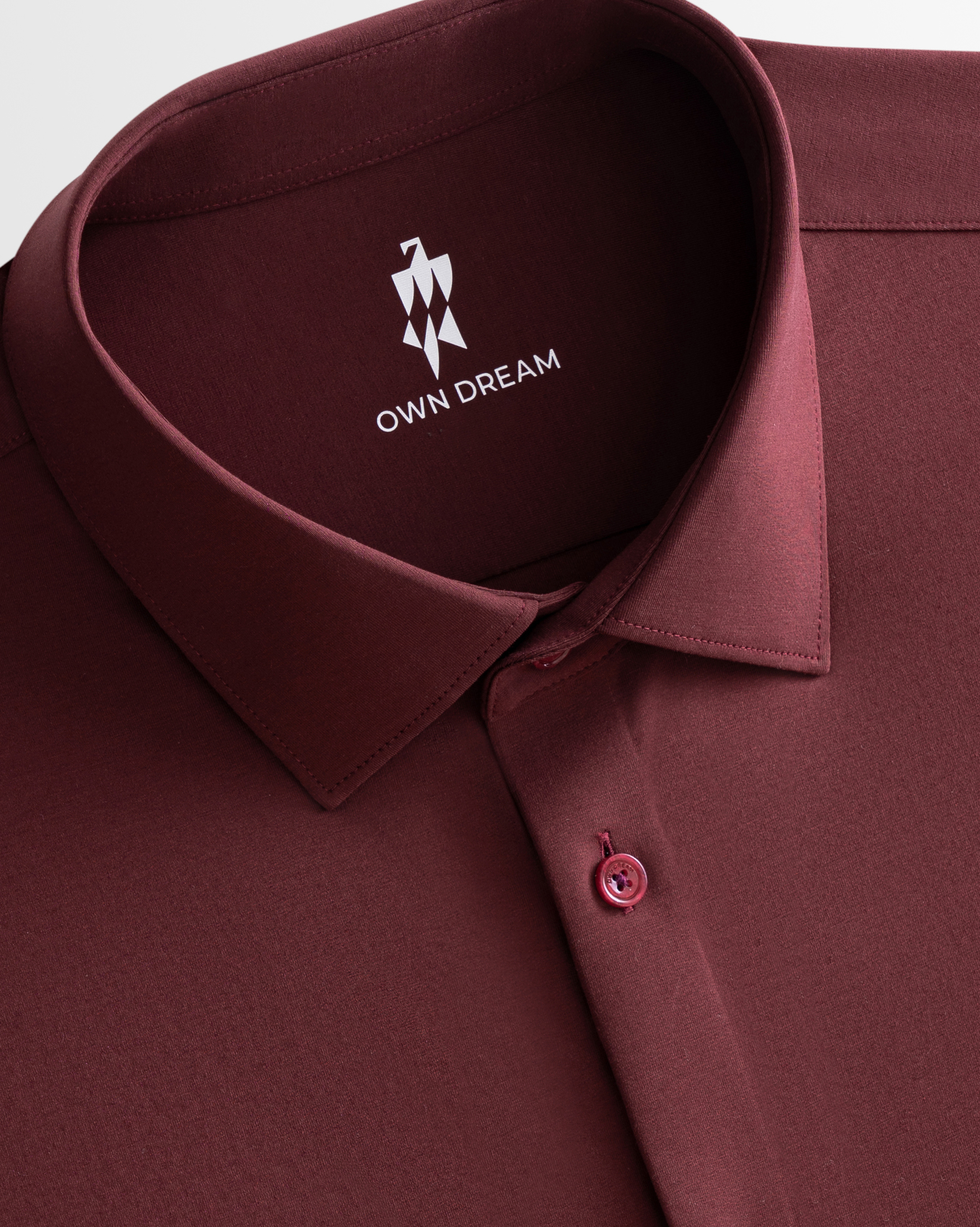 PimaCore™ Prestige Comfort Stretch Shirt - Deep Sangria Red