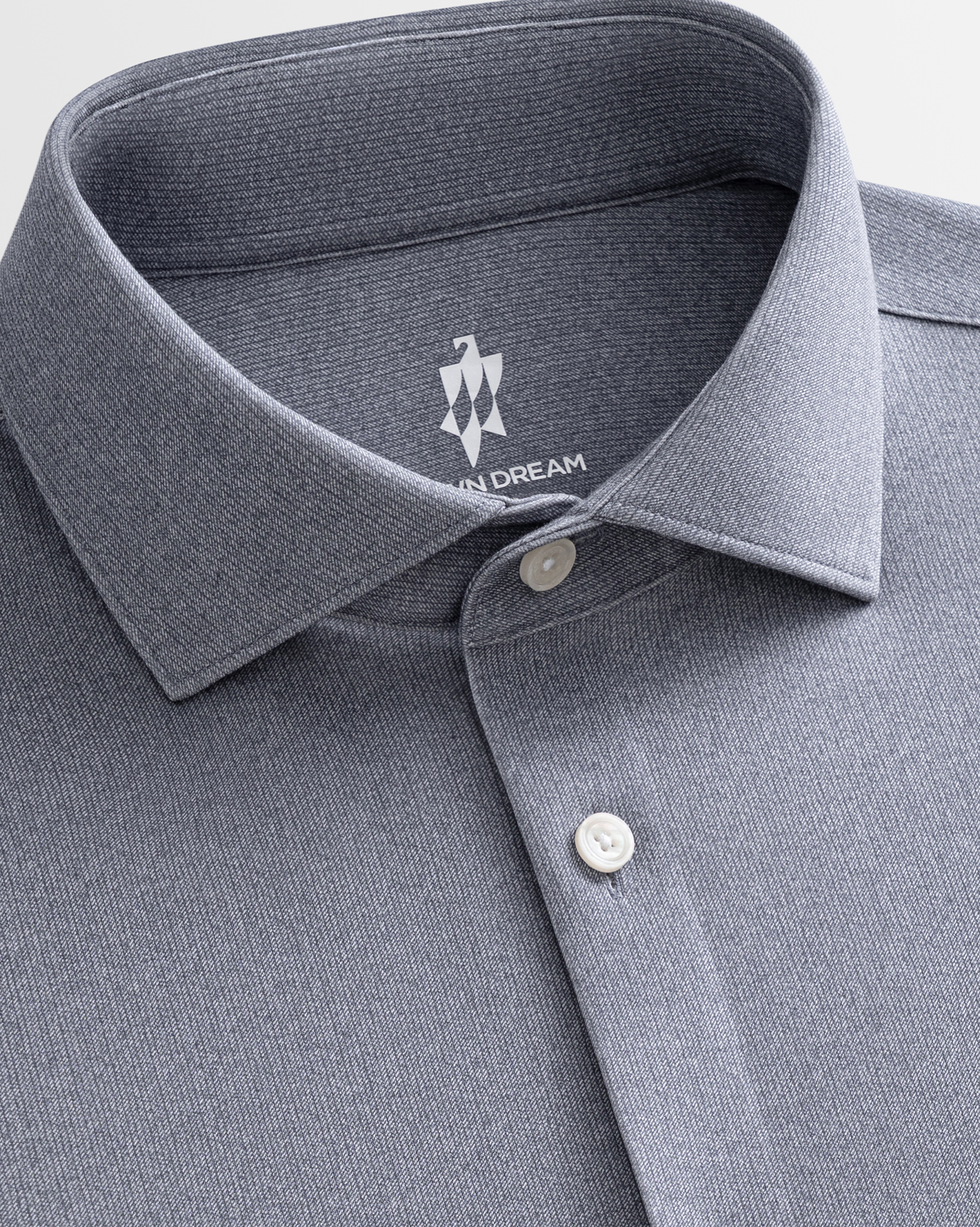 Prestige WarmTech Stretch Dress Shirt - Mist Blue Fine Stripe