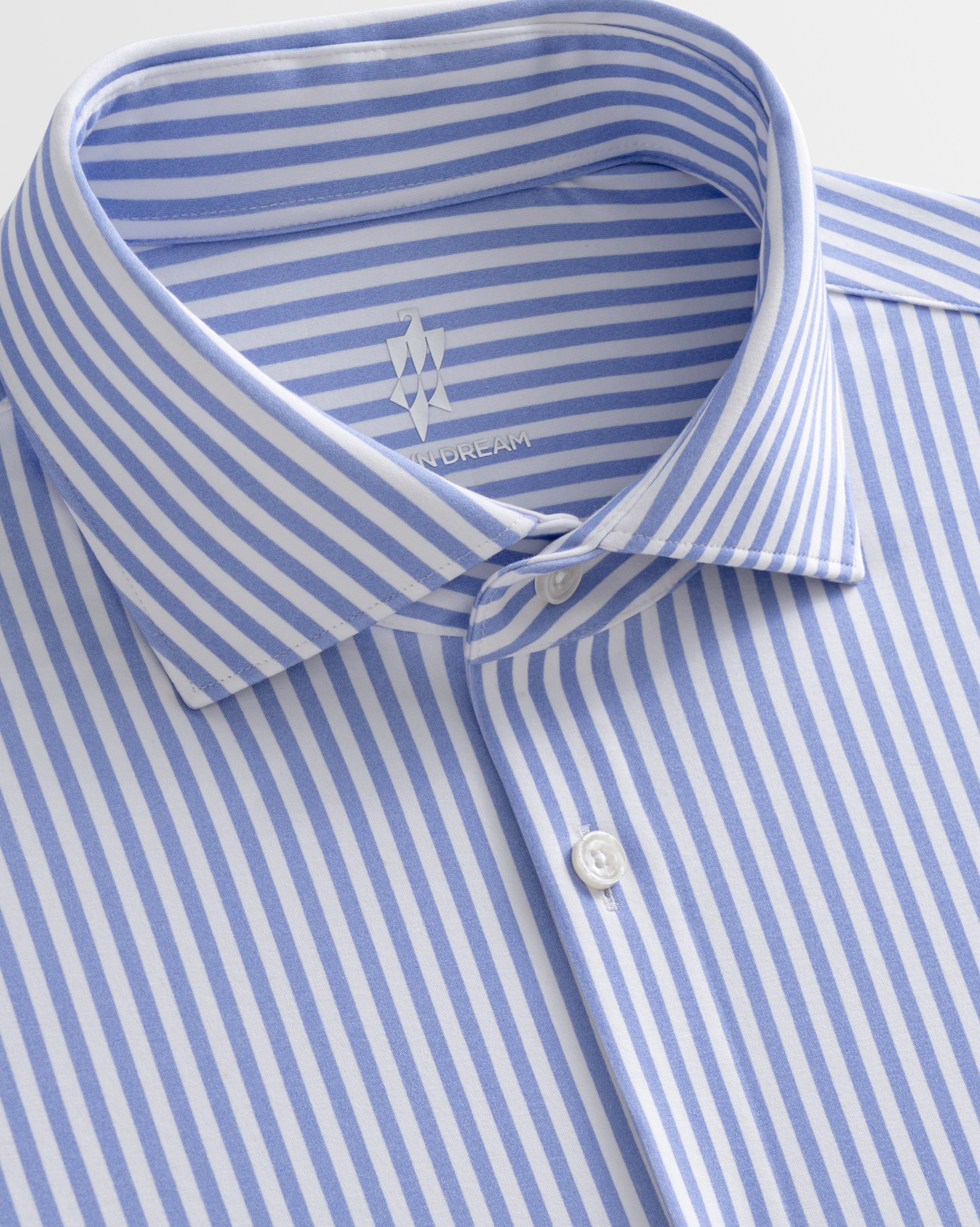 Prestige WarmTech Stretch Dress Shirt - Sky Blue Stripe