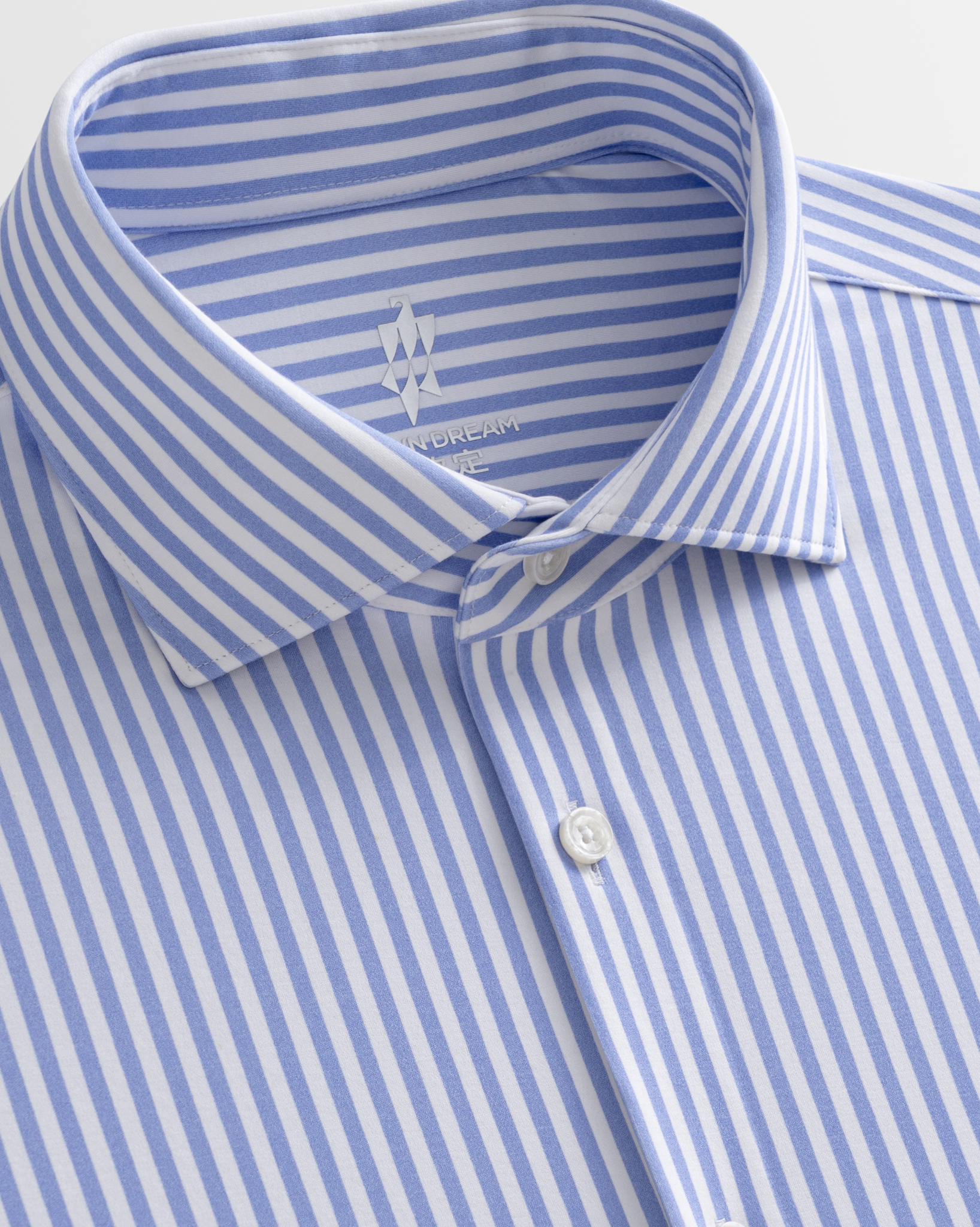 Prestige WarmTech Stretch Dress Shirt - Sky Blue Stripe