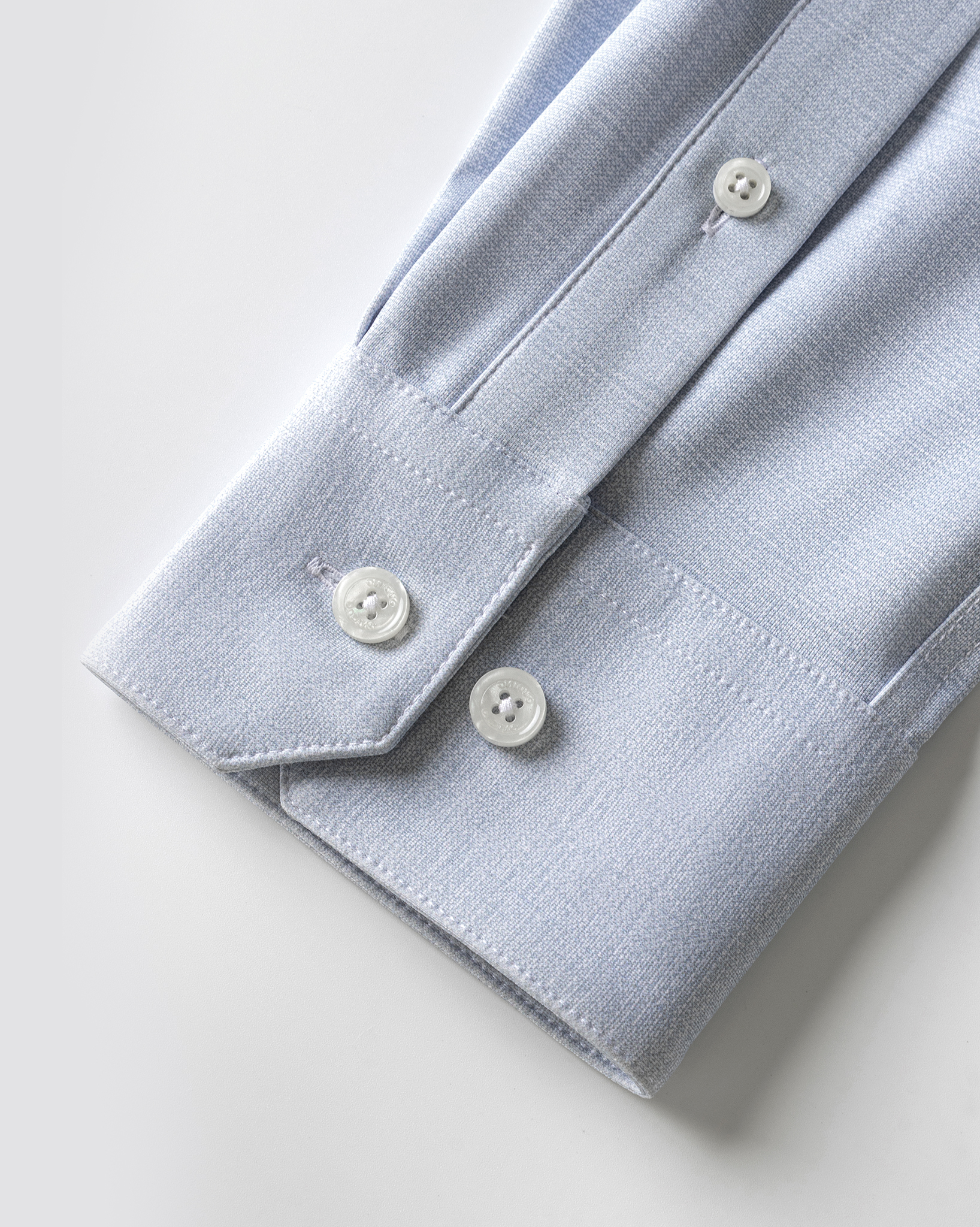 MulberrySilk™ Prestige Comfort Stretch Shirt - Frost Mist Blue