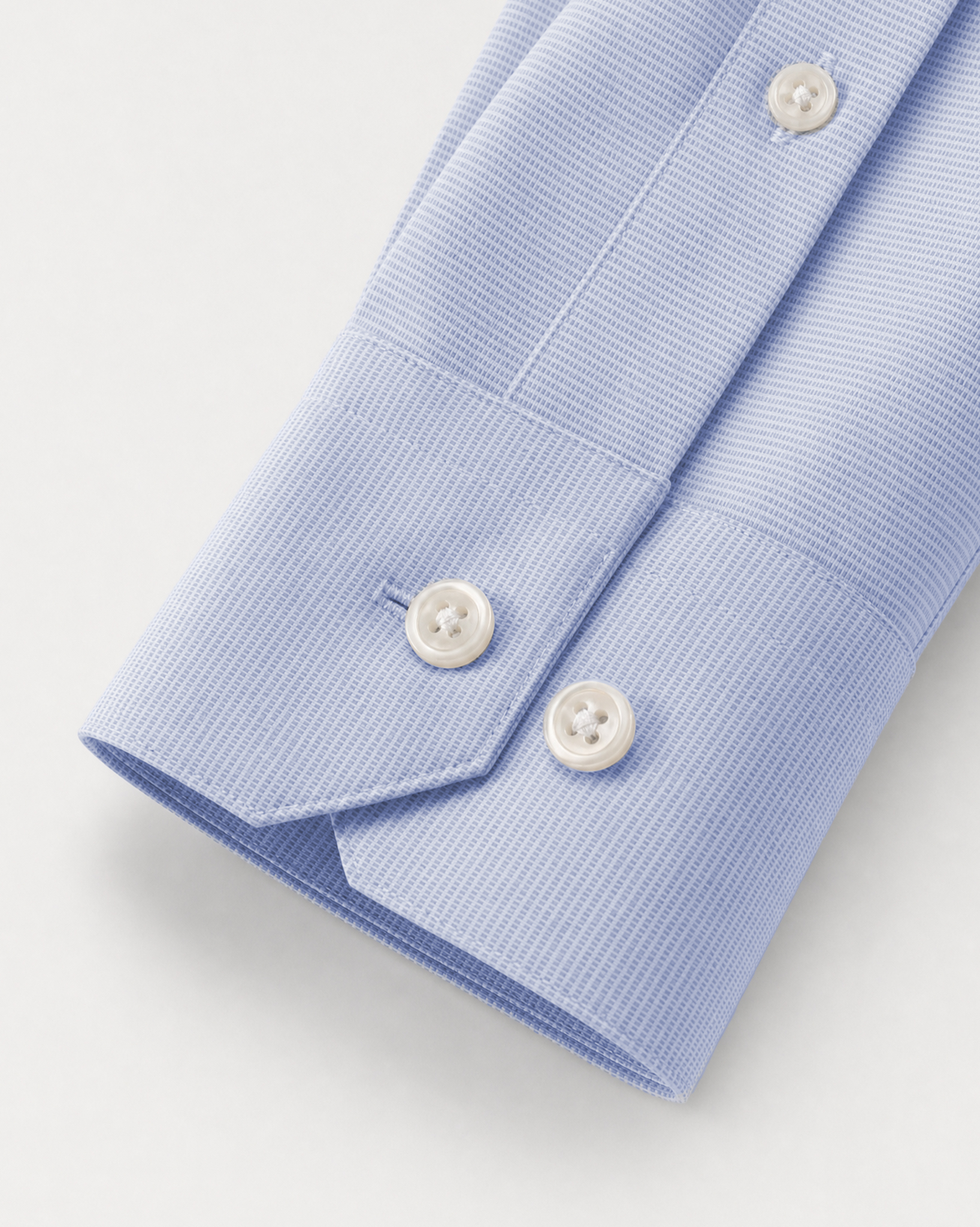 Light Blue Soft Plaid Stretch Shirt