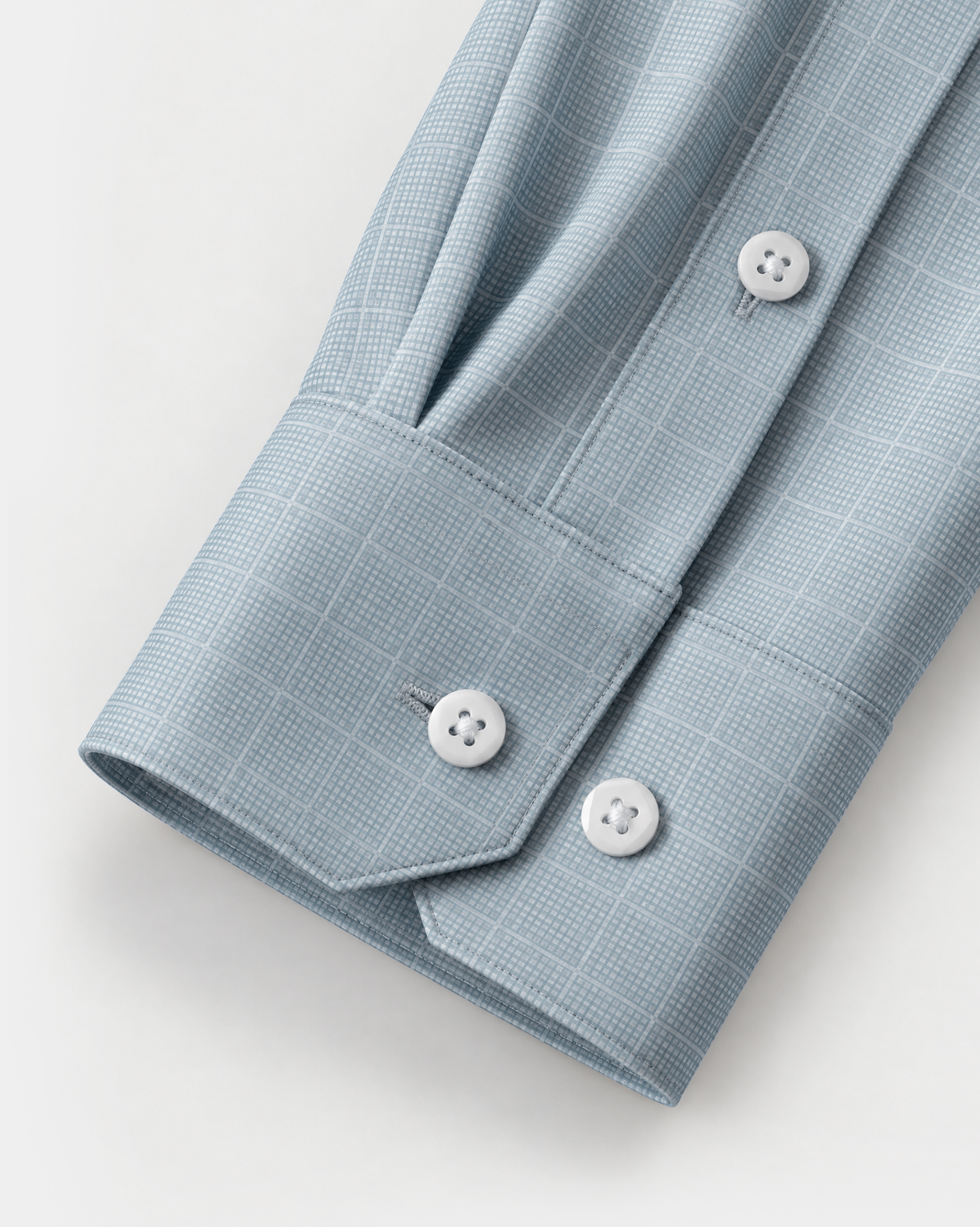 Snow Gray Soft Stripe Stretch Shirt
