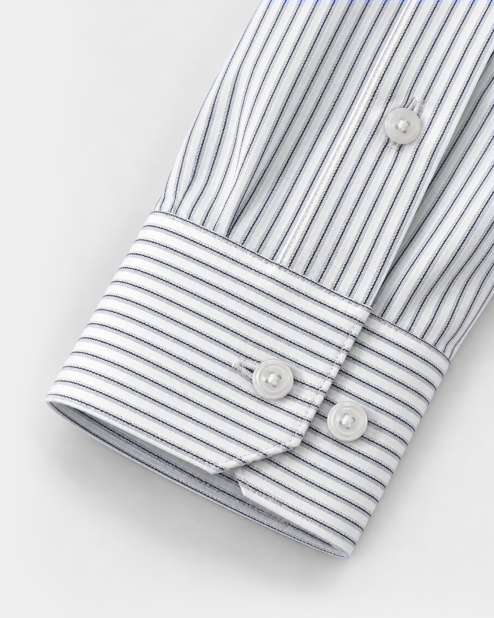 Breathable Stone Gray Stripe Stretch Shirt