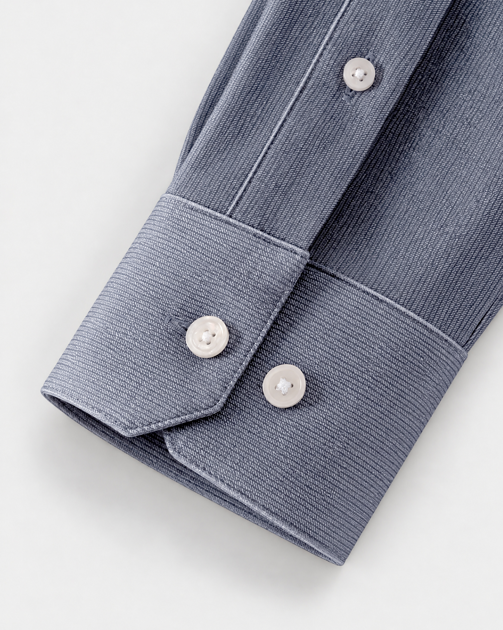 Prestige WarmTech Stretch Dress Shirt - Mist Blue Fine Stripe
