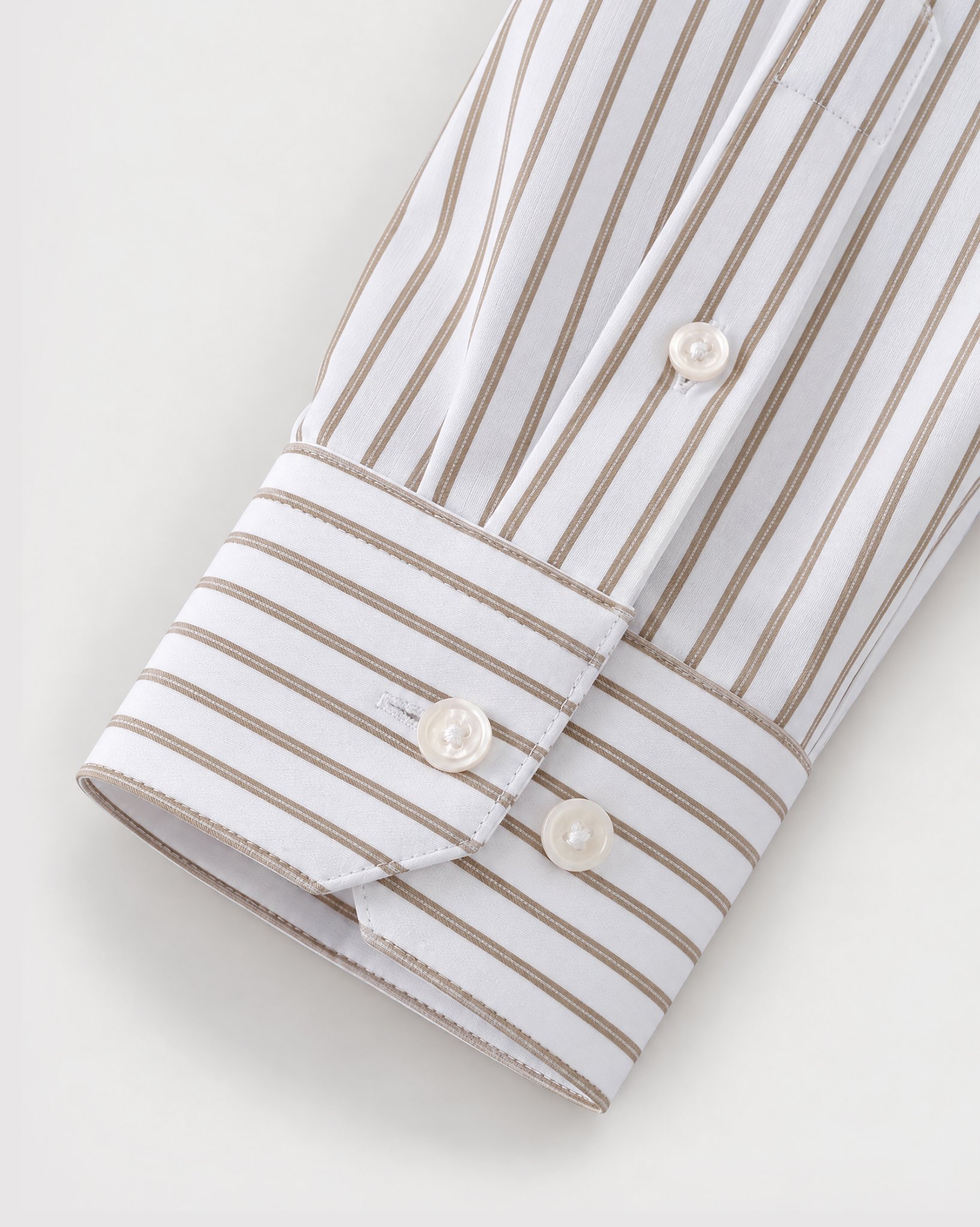 Prestige WarmTech Stretch Dress Shirt - Warm Mocha Stripe