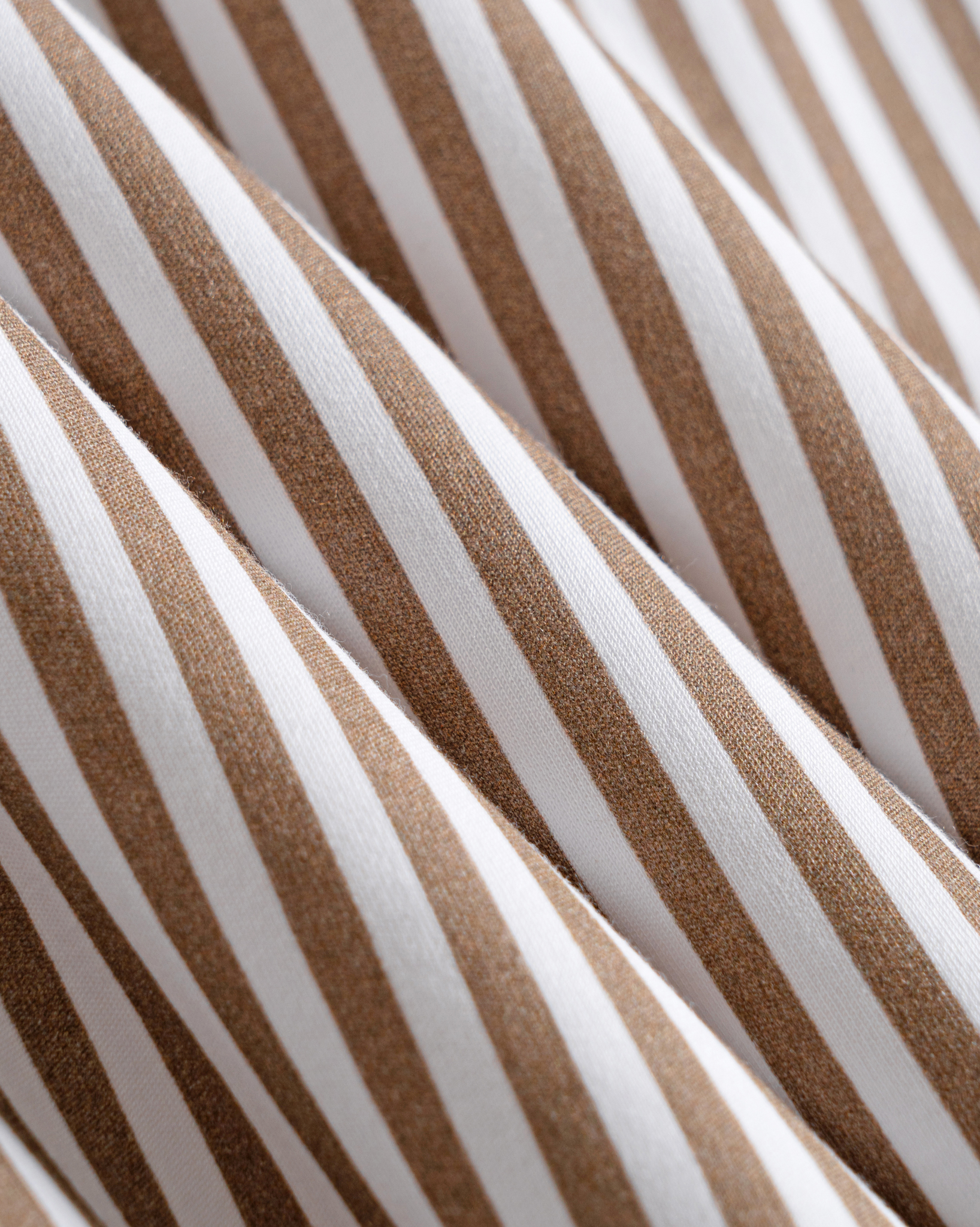 Prestige WarmTech Stretch Dress Shirt - Mocha Brown Stripe