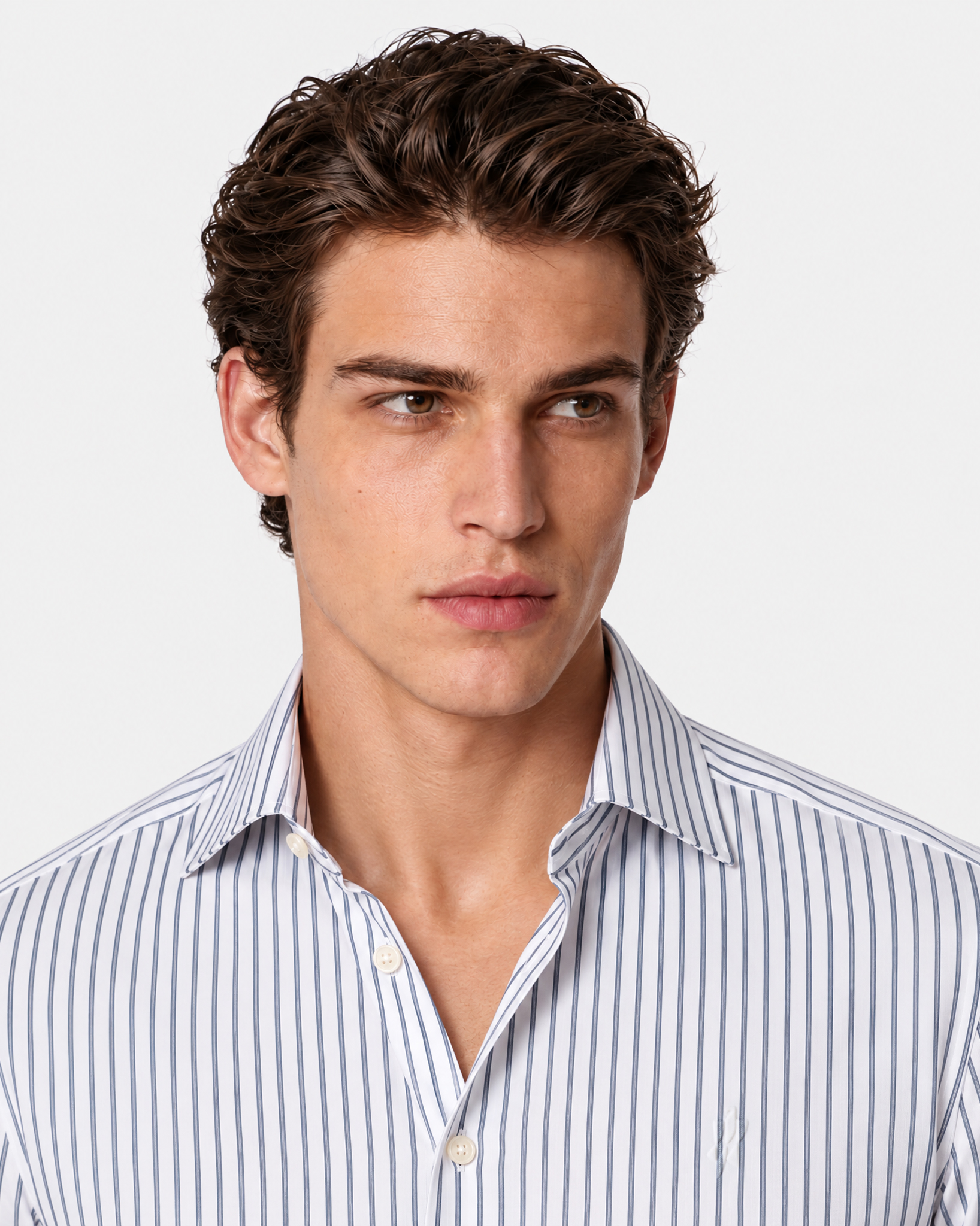 Prestige WarmTech Stretch Dress Shirt - Azure Blue Stripe