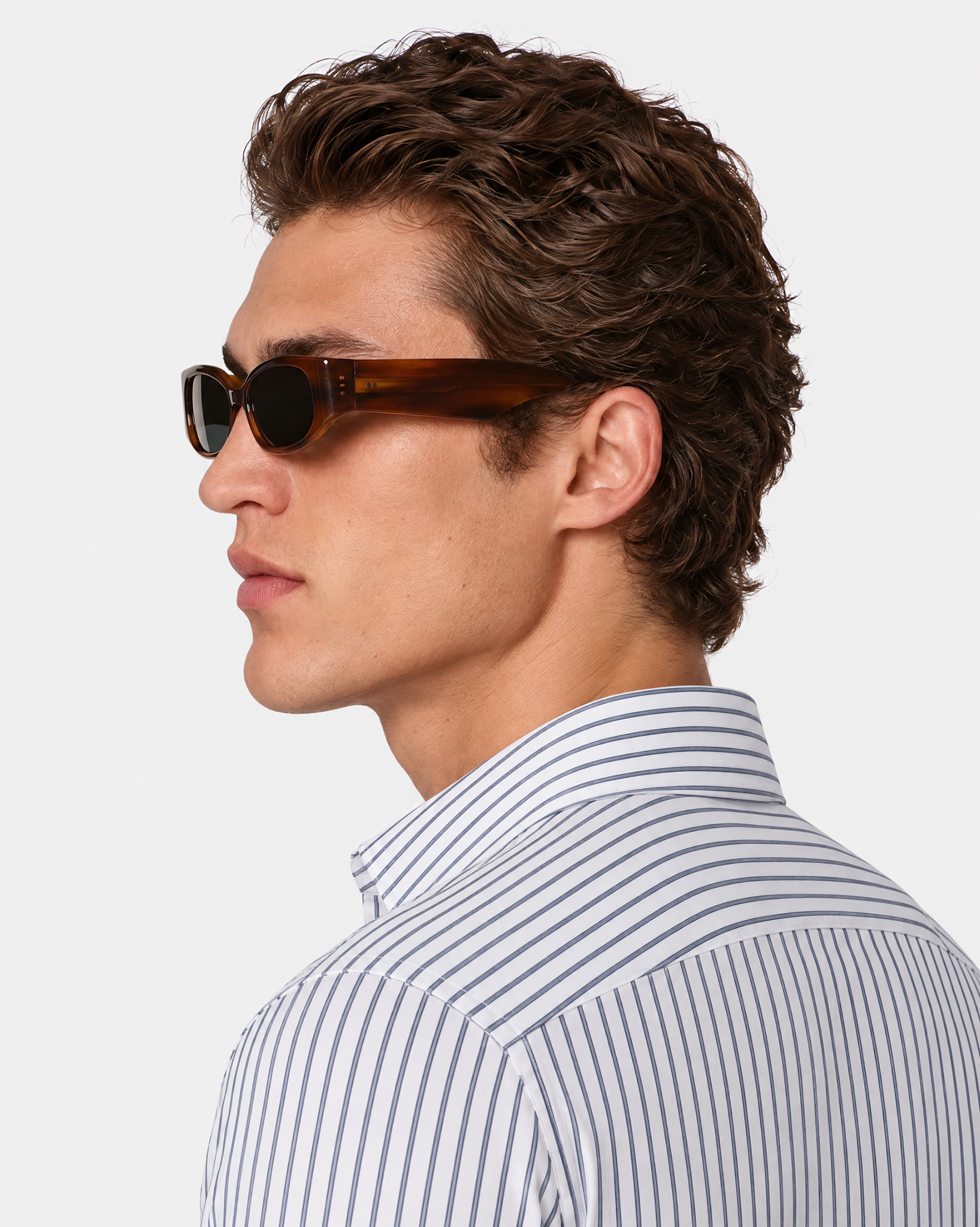 Prestige WarmTech Stretch Dress Shirt - Azure Blue Stripe