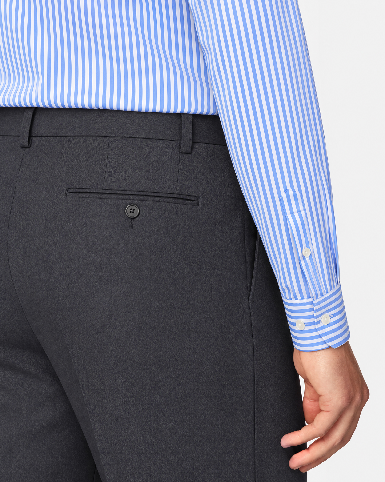 Prestige WarmTech Stretch Dress Shirt - Sky Blue Stripe
