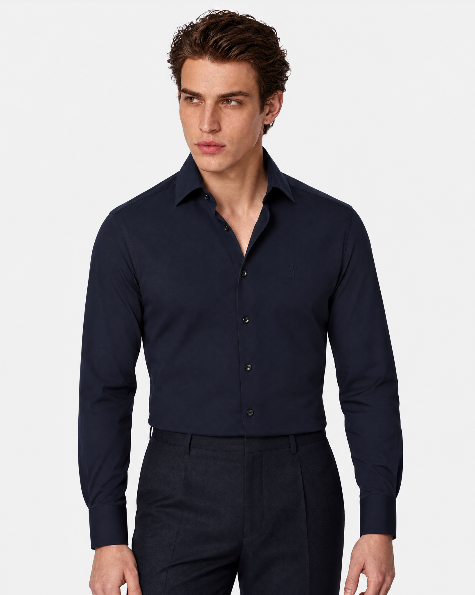Prestige WarmTech Stretch Dress Shirt - Deep Navy