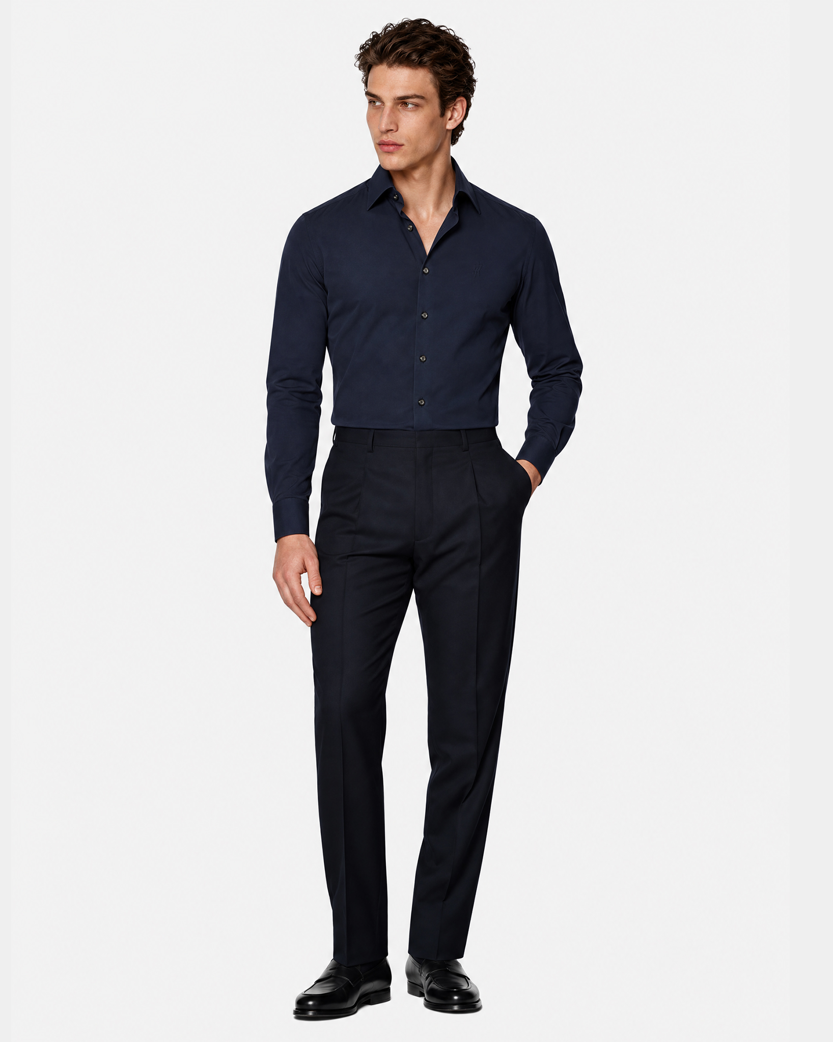 Prestige WarmTech Stretch Dress Shirt - Deep Navy