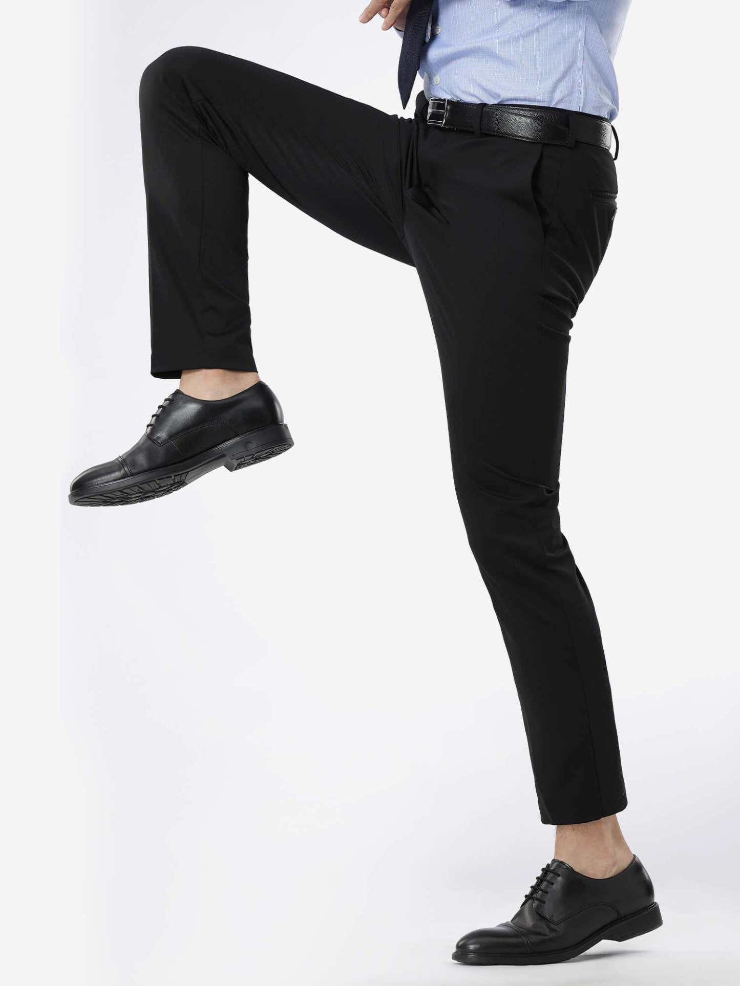 Black Gem Stretch Cotton Dress Pants-OWN DREAM Shirts