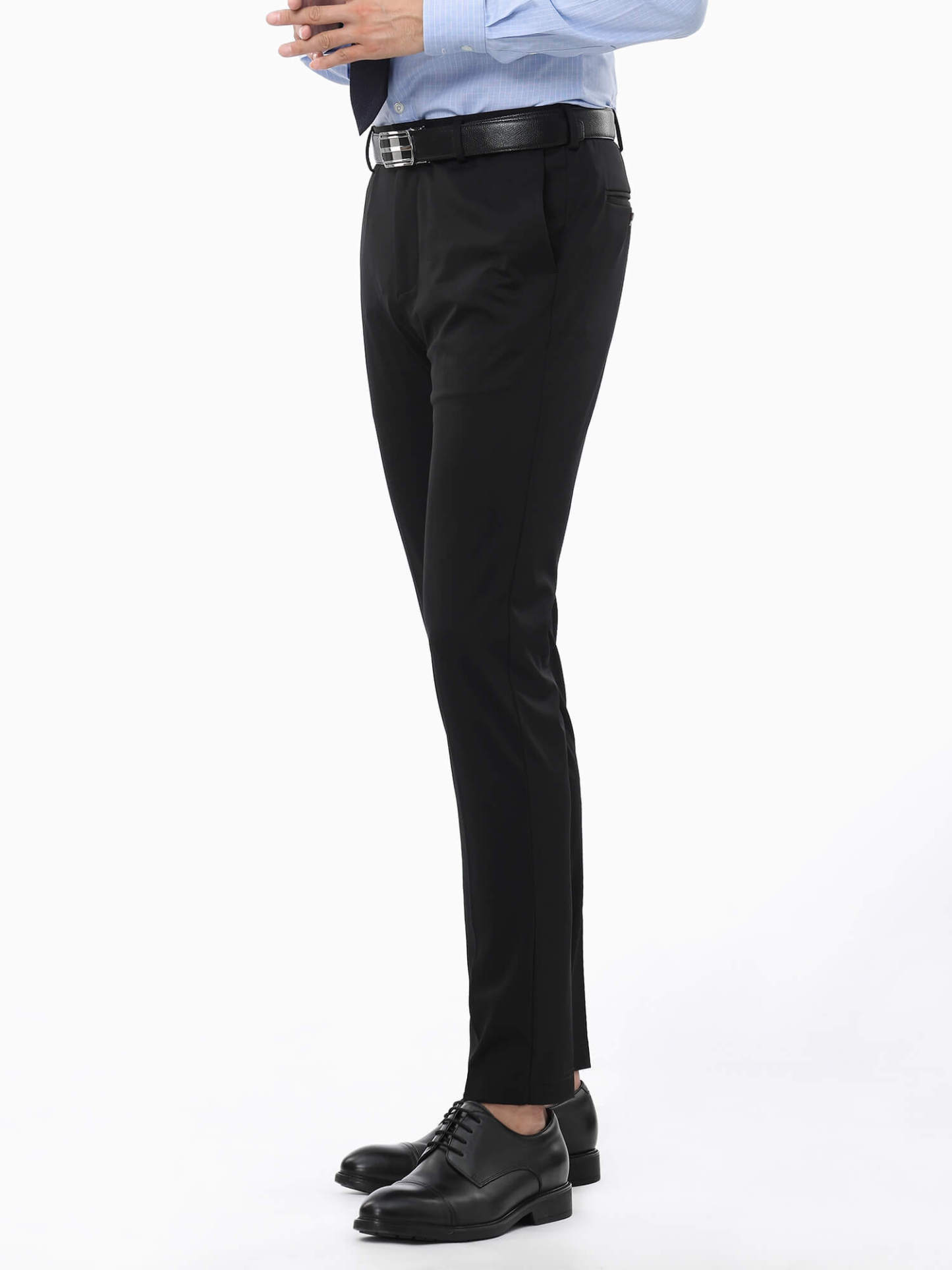 Black Gem Stretch Cotton Dress Pants-OWN DREAM Shirts