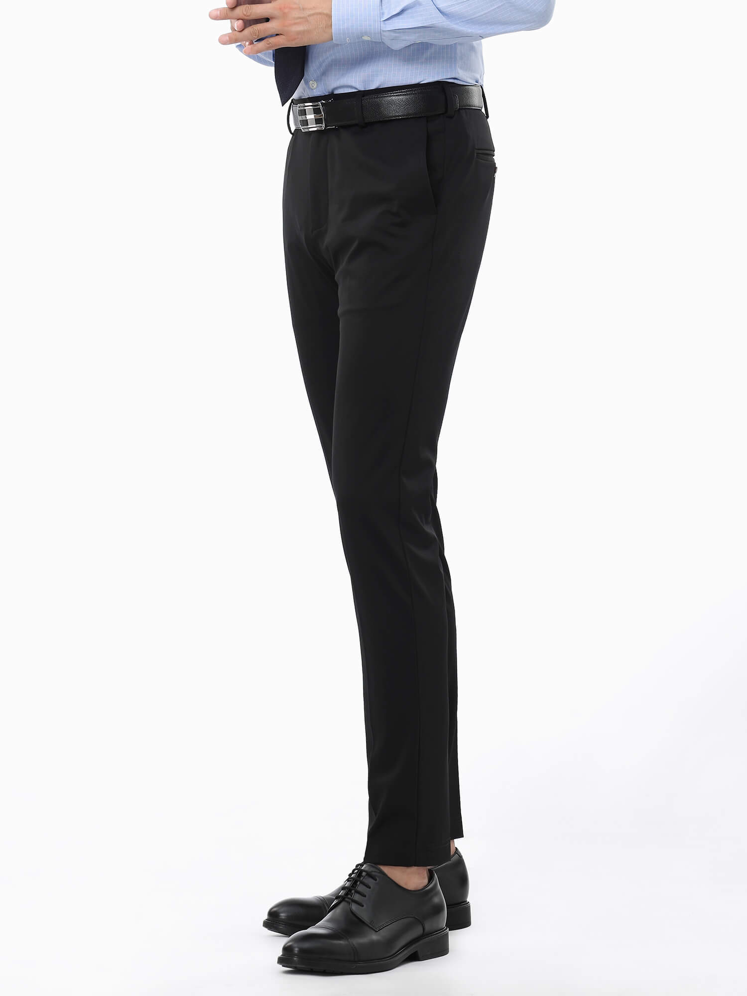 Black Gem Stretch Cotton Dress Pants-OWN DREAM Shirts