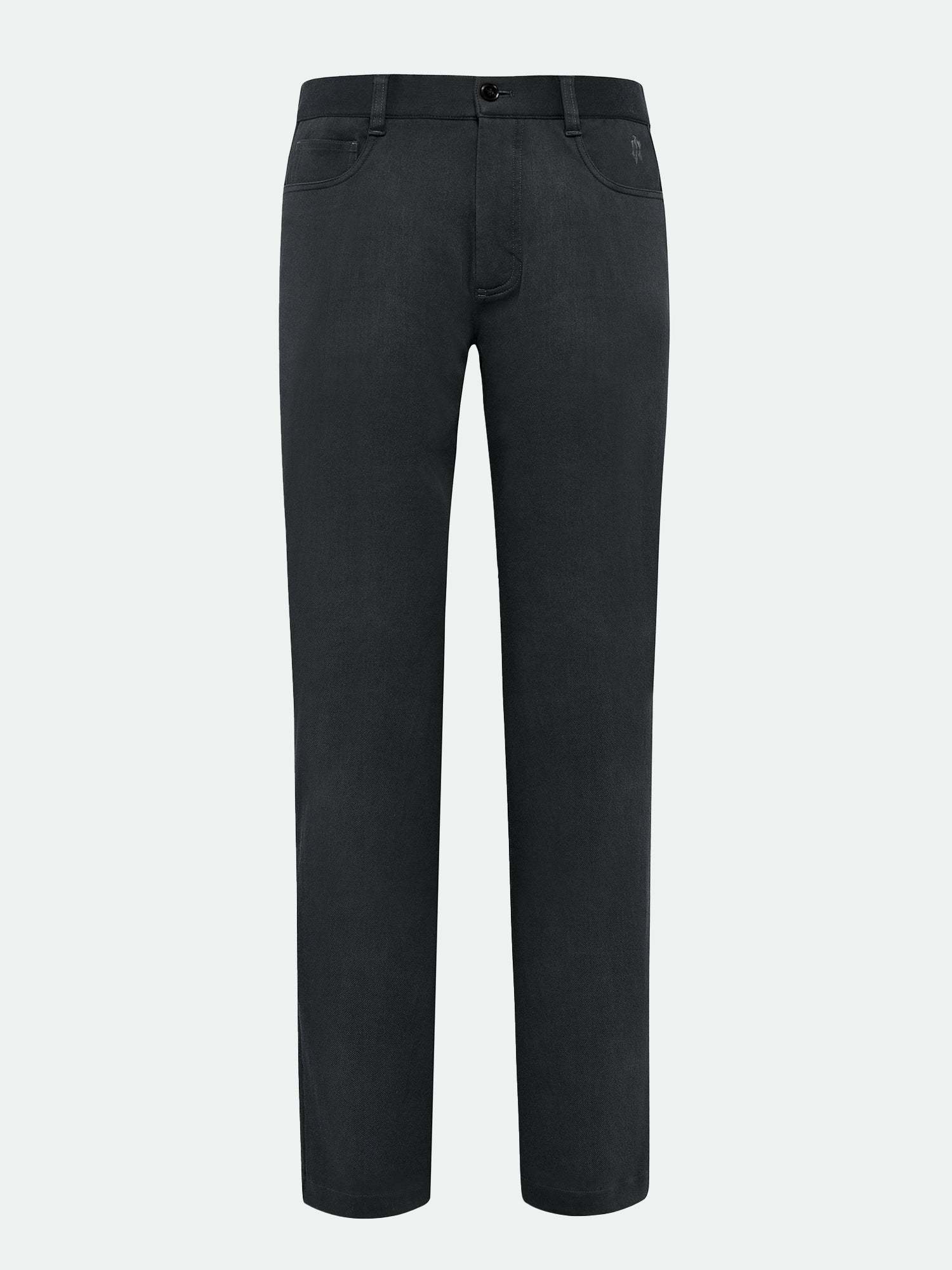 Silver Dragon Black Stretch Casual Pants-OWN DREAM Shirts