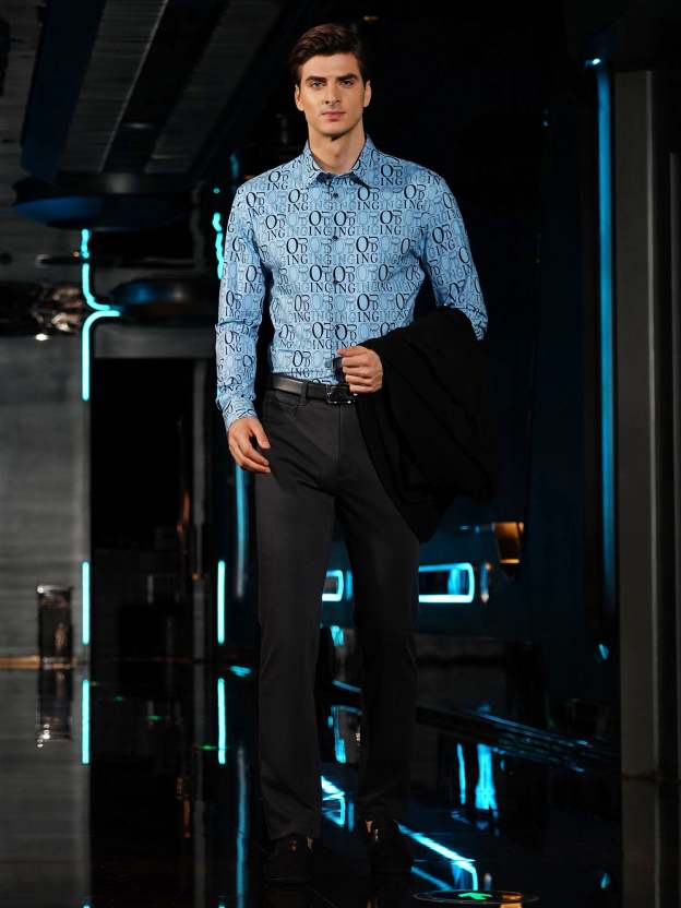 Silver Dragon Black Stretch Casual Pants-OWN DREAM Shirts