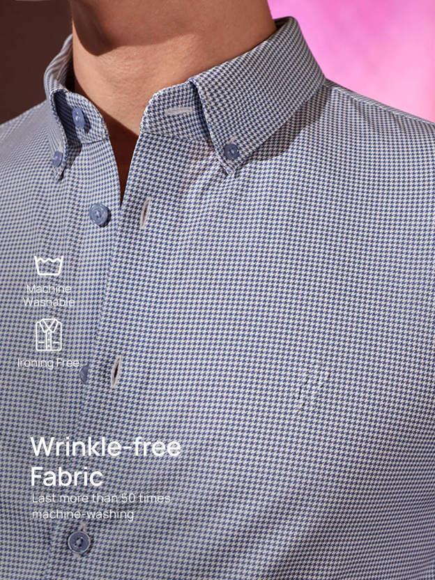 Luxurious Plaid Gray Stretch Shirt
