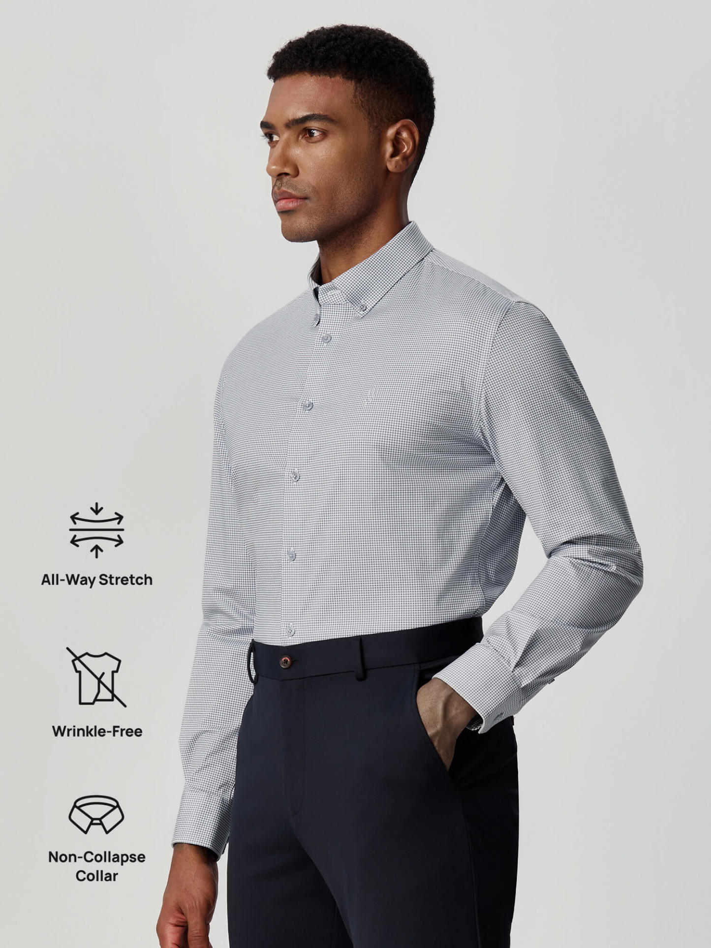 Sky City Plaid Luxury Soft Stretch Shirt