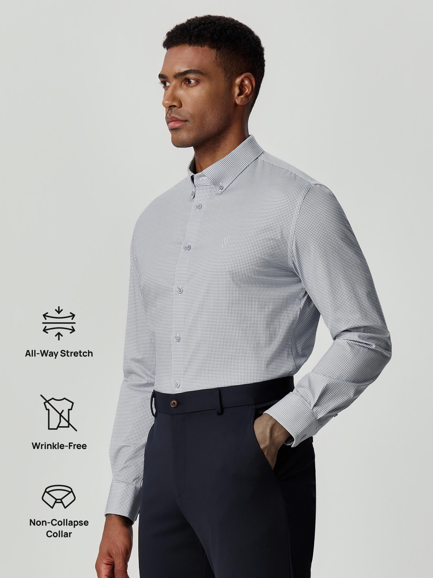 Sky City Plaid Luxury Soft Stretch Shirt