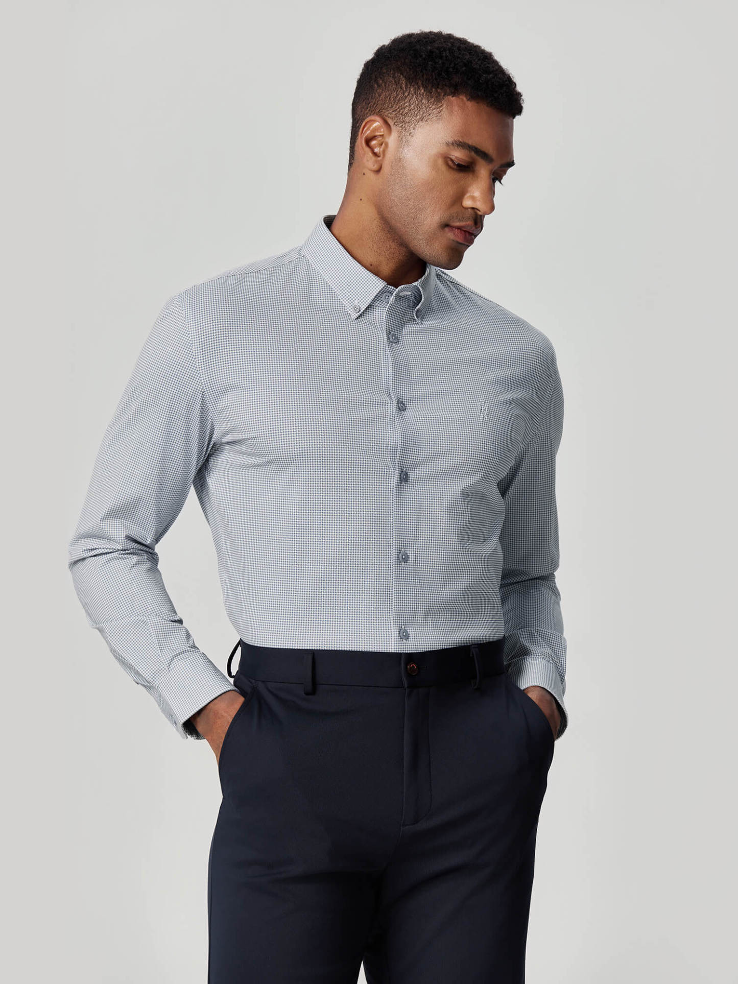 Sky City Plaid Luxury Soft Stretch Shirt