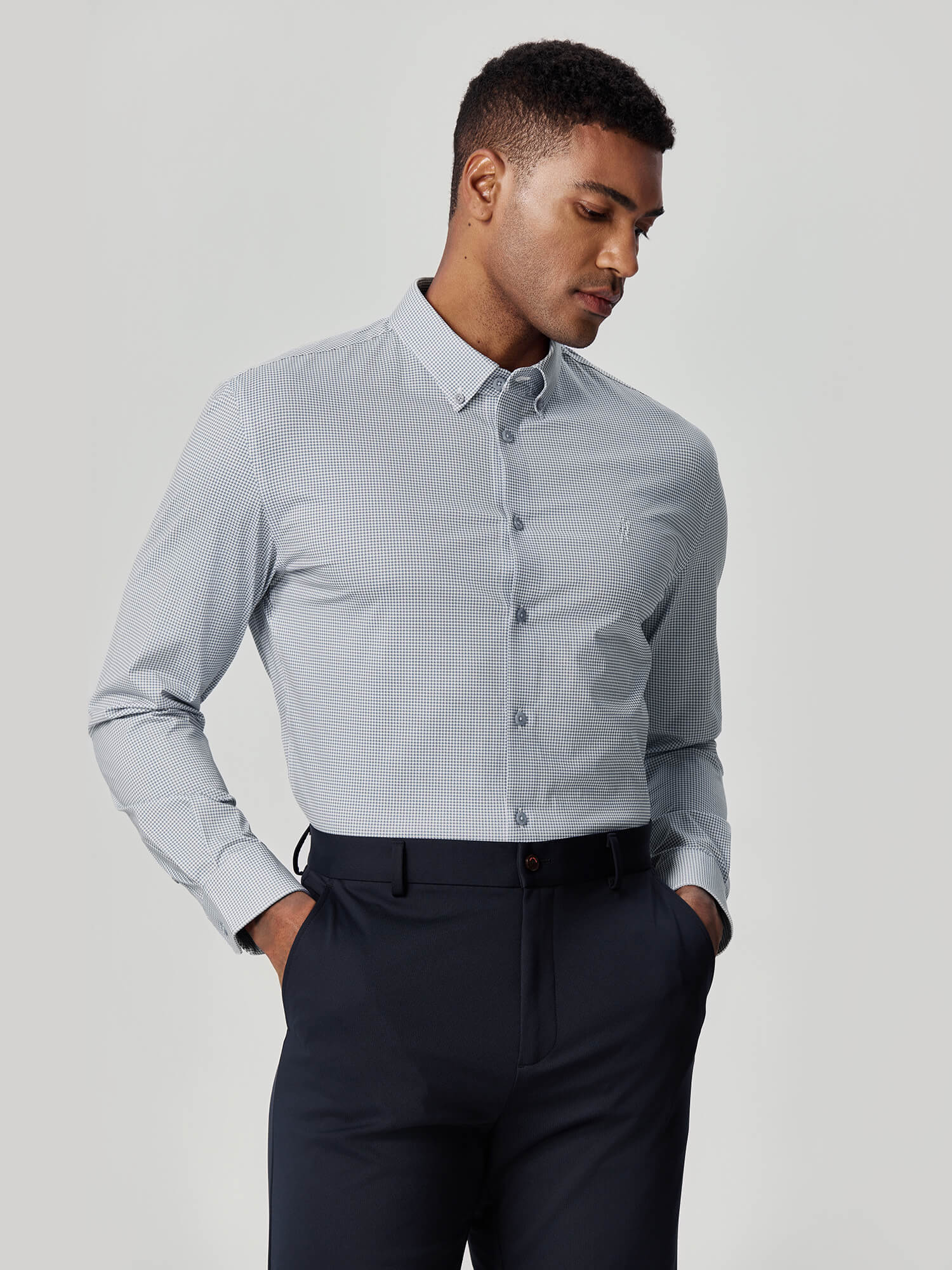 Sky City Plaid Luxury Soft Stretch Shirt