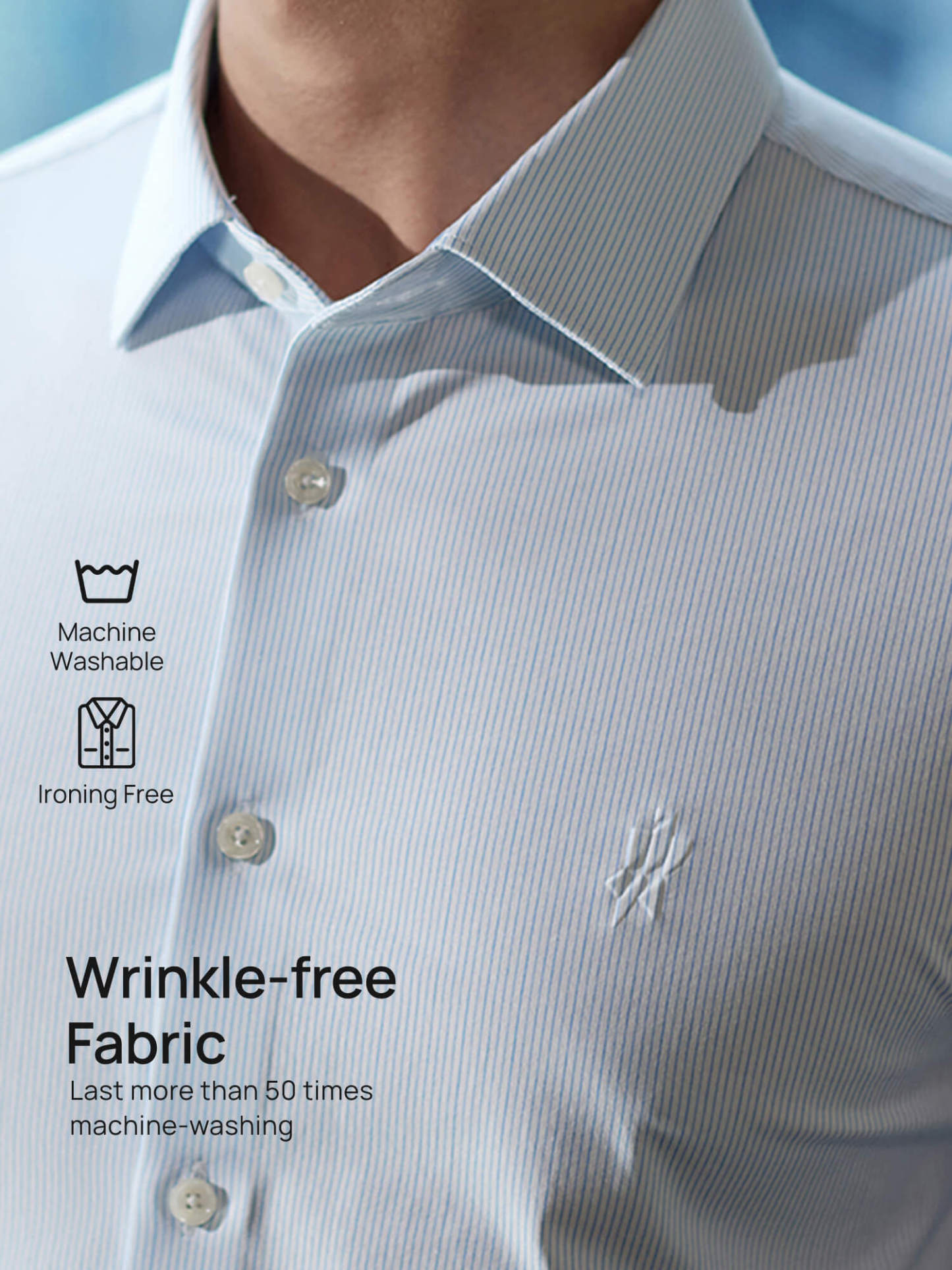 Light Blue Luxury Soft Stretch Shirt