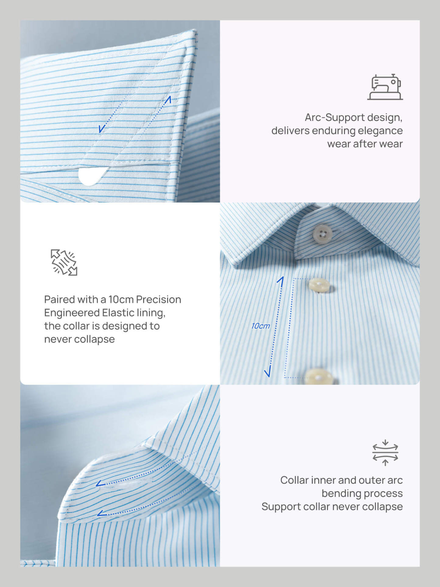 Light Blue Luxury Soft Stretch Shirt