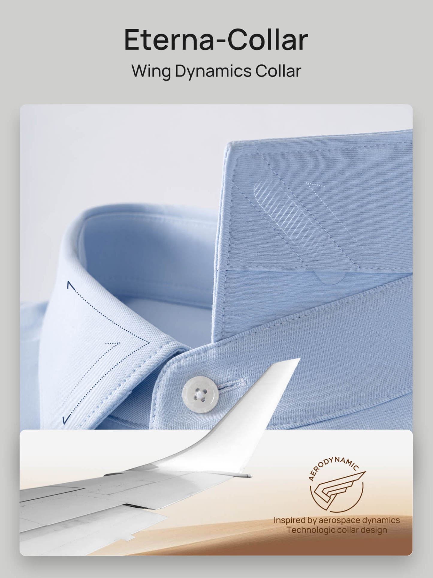 Non-Iron Stretch Supima Blue Shirt