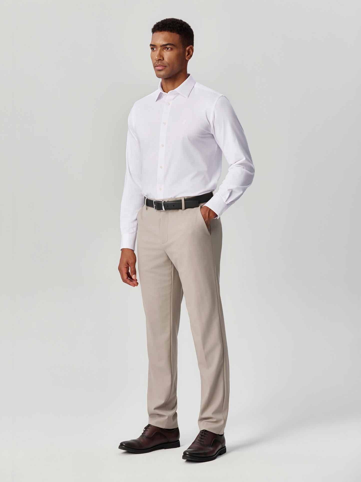 American Pima White Stretch Shirt