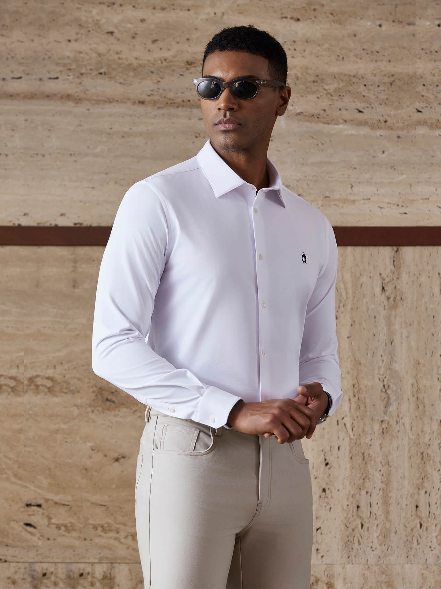 American Pima White Stretch Shirt