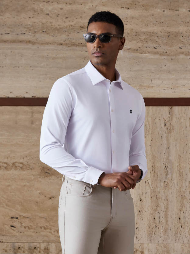 American Pima White Stretch Shirt