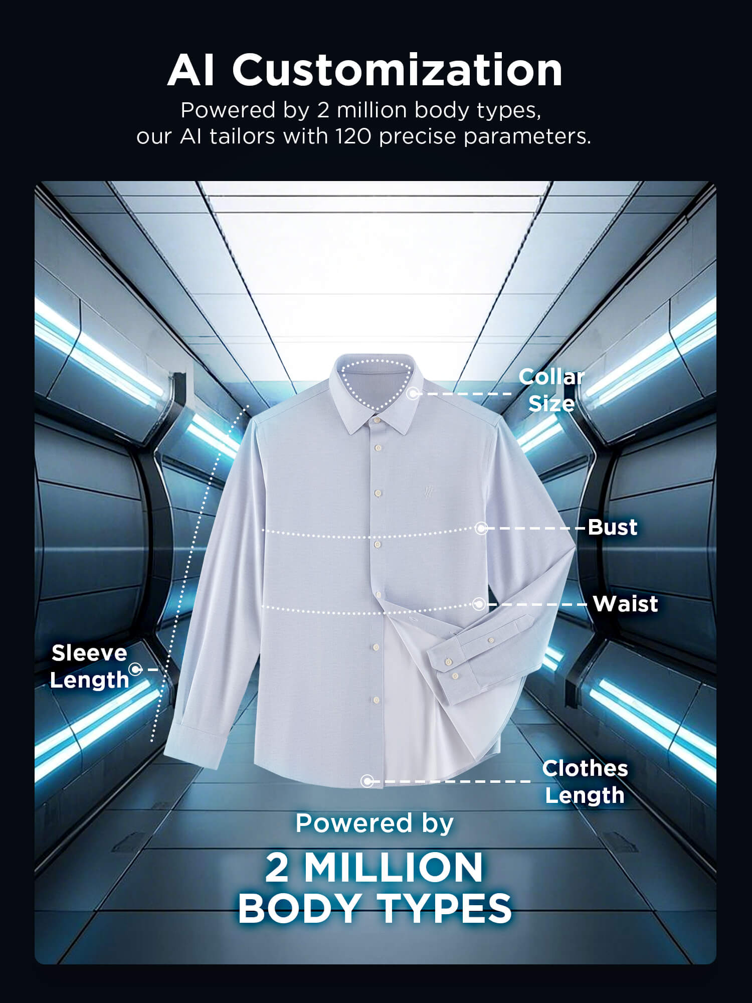 S30 Frost Mist Blue High-Stretch Shirt