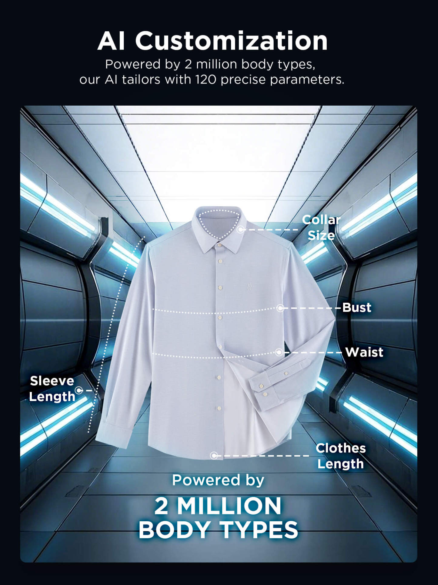 S30 Frost Mist Blue High-Stretch Shirt