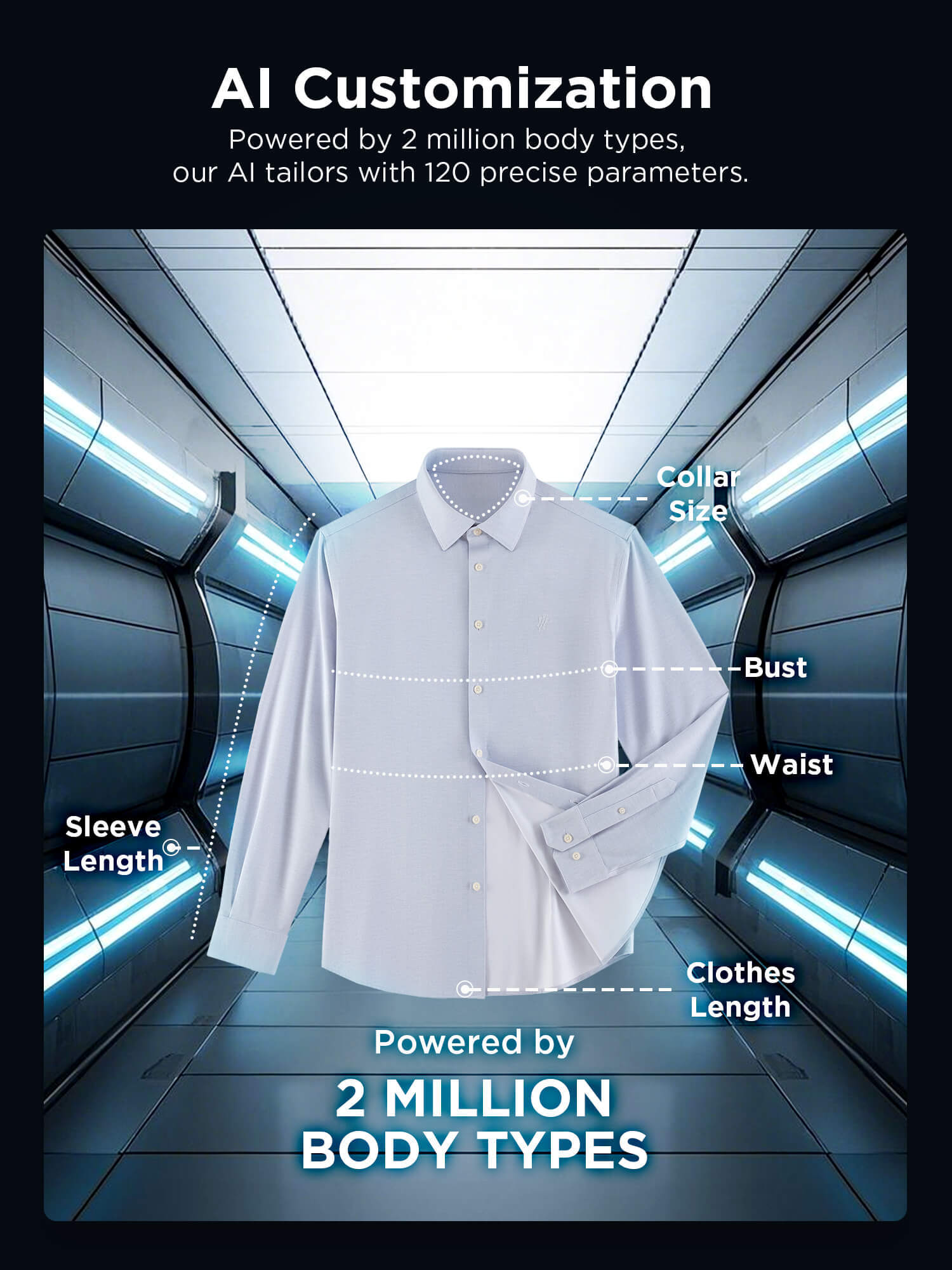 S30 Frost Mist Blue High-Stretch Shirt