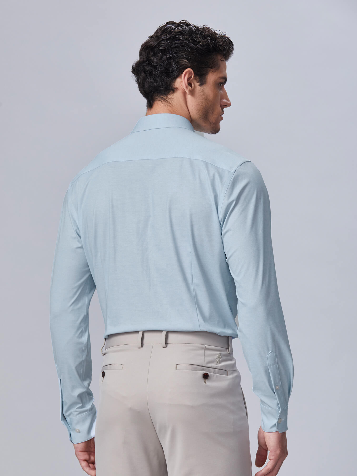 S30 Moss Green High-Stretch Shirt-Own Dream Shirts-Dress Shirts for Men