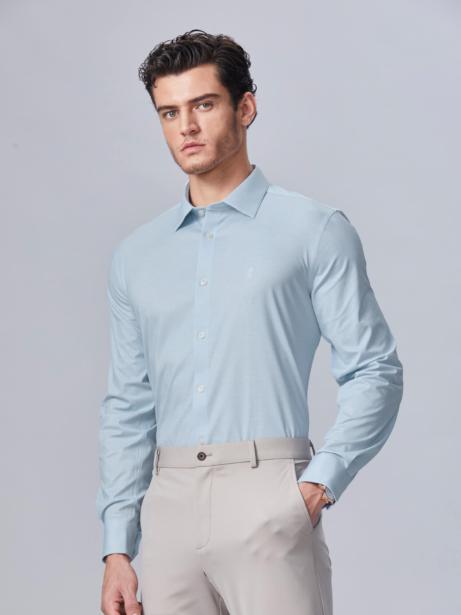 S30 Moss Green High-Stretch Shirt