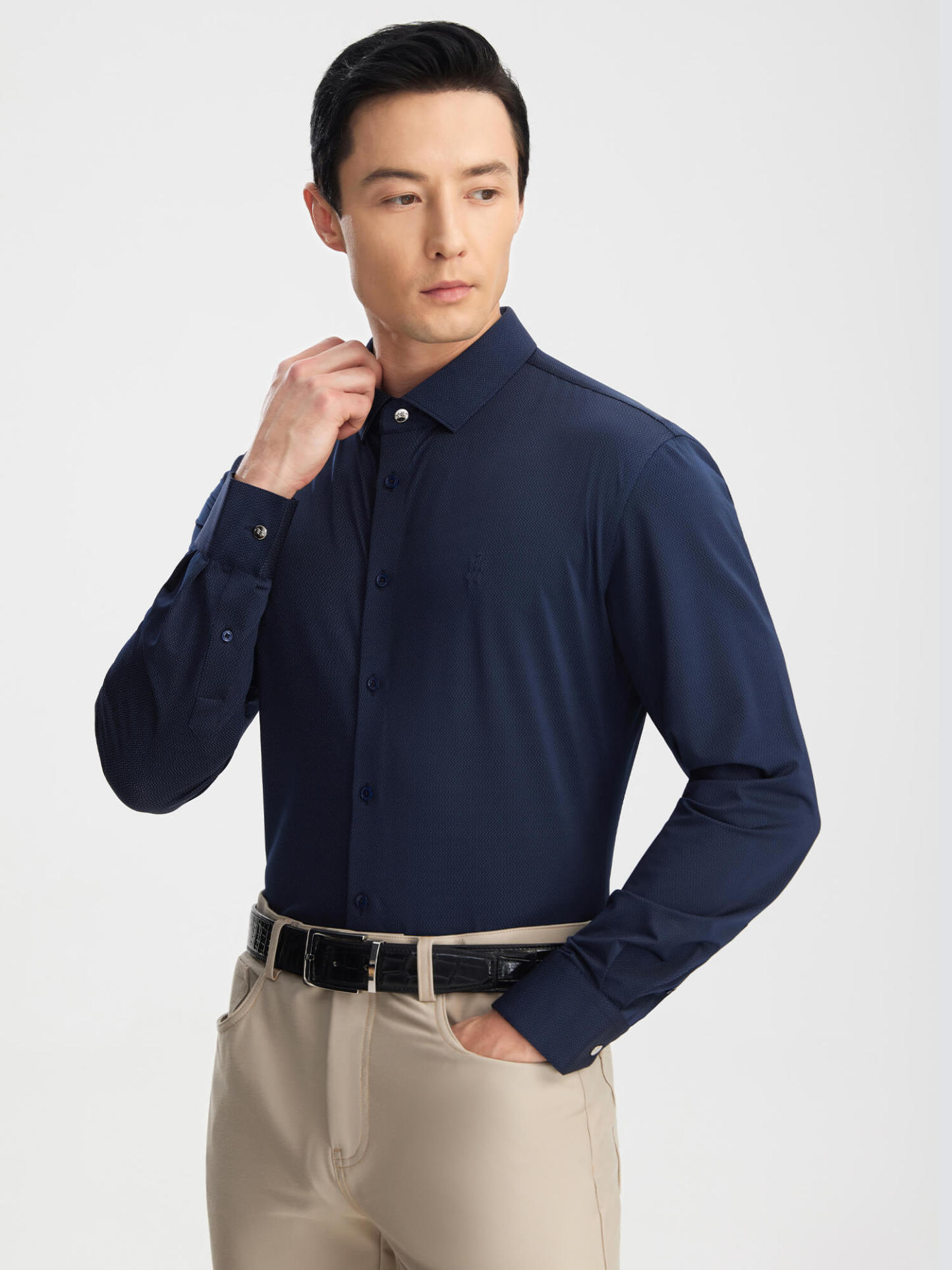 Starry Sky Blue Stretch Shirt-OWN DREAM Shirts