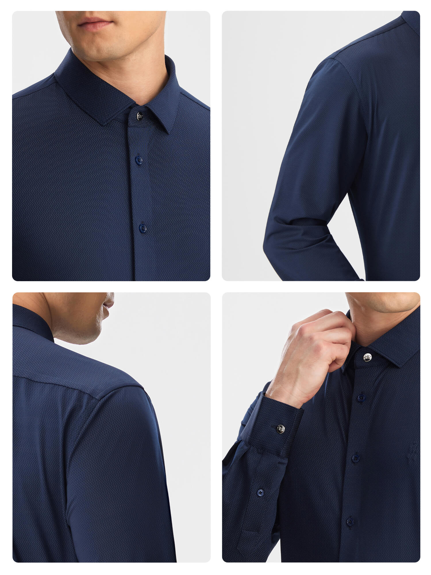 Starry Sky Blue Stretch Shirt-OWN DREAM Shirts