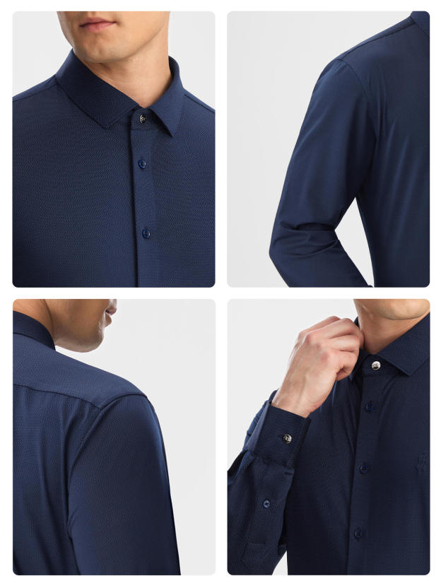 Starry Sky Blue Stretch Shirt-OWN DREAM Shirts