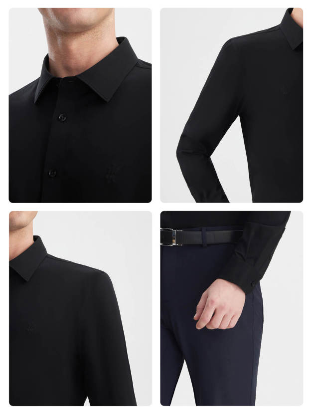 Ink Black Stretch Shirt-OWN DREAM Shirts