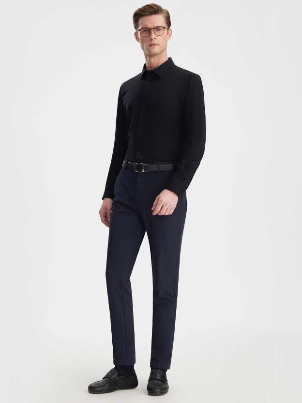 Ink Black Stretch Shirt-OWN DREAM Shirts
