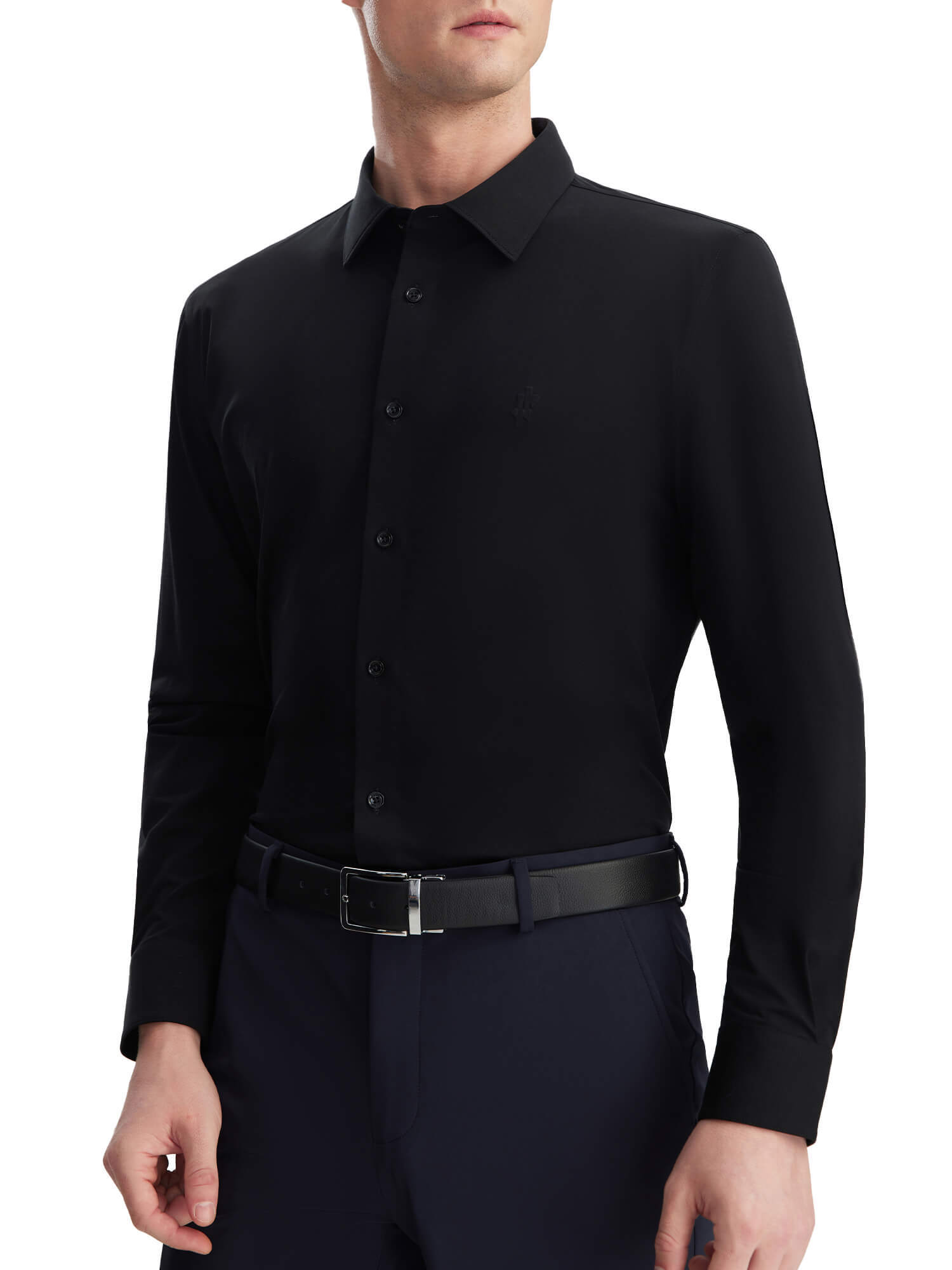 Ink Black Stretch Shirt-OWN DREAM Shirts