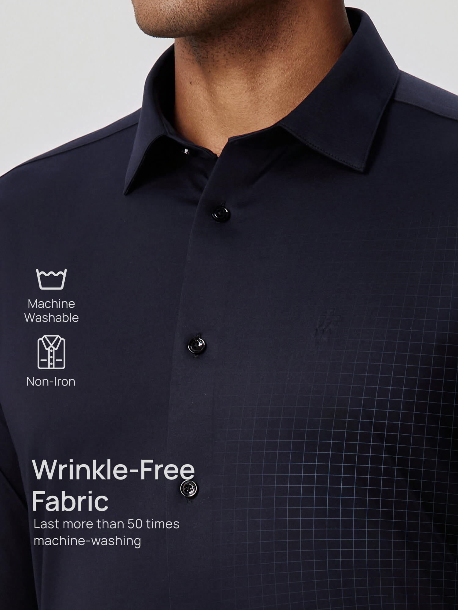 100S Thread Count Stretch Supima Dark Blue Shirt