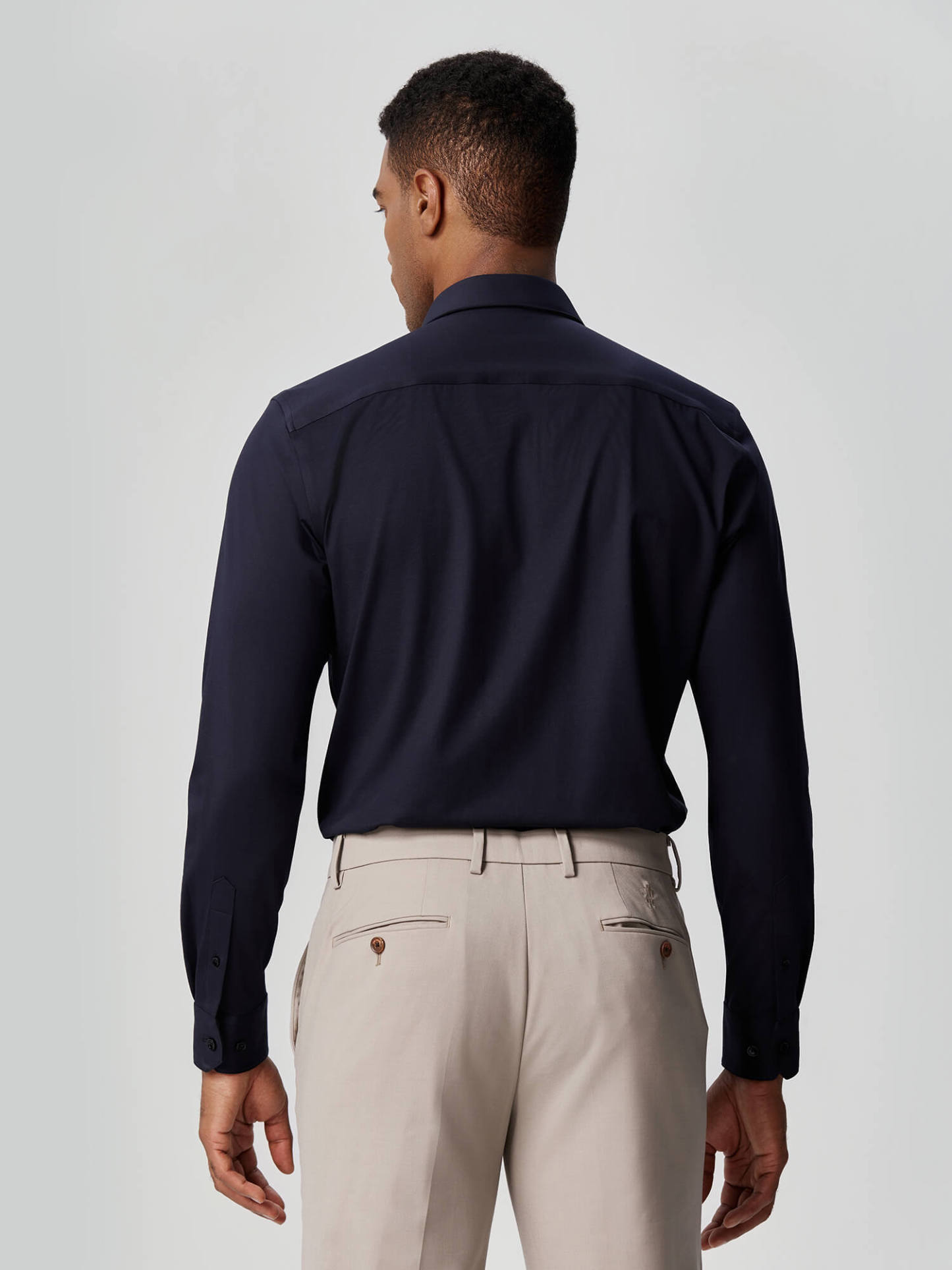 100S Thread Count Stretch Supima Dark Blue Shirt