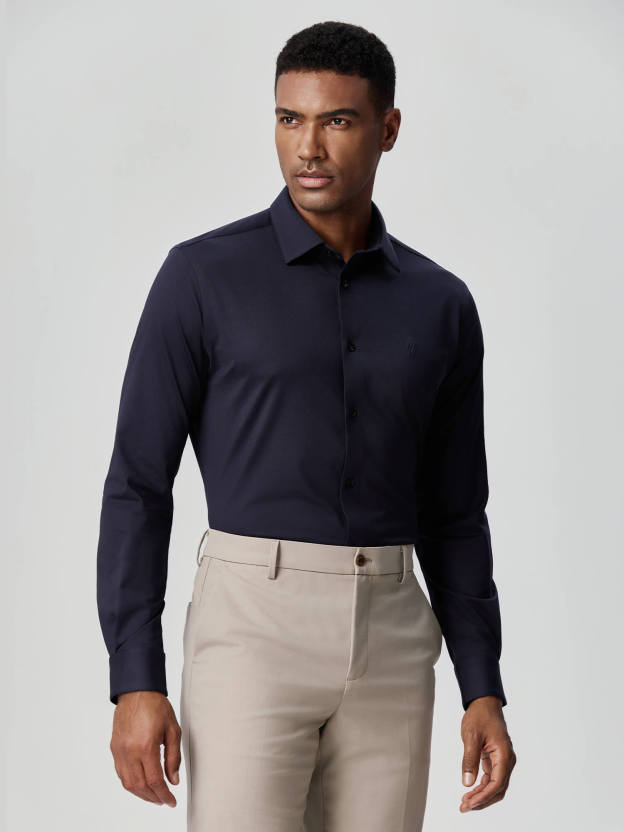 100S Thread Count Stretch Supima Dark Blue Shirt