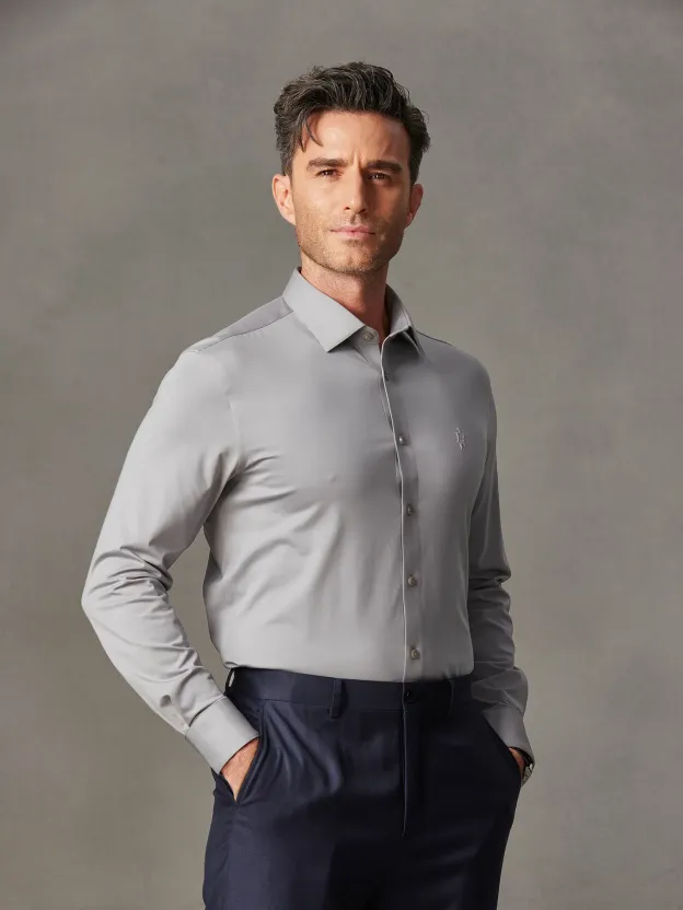 Silver Dragon Grey High Stretch Shirt