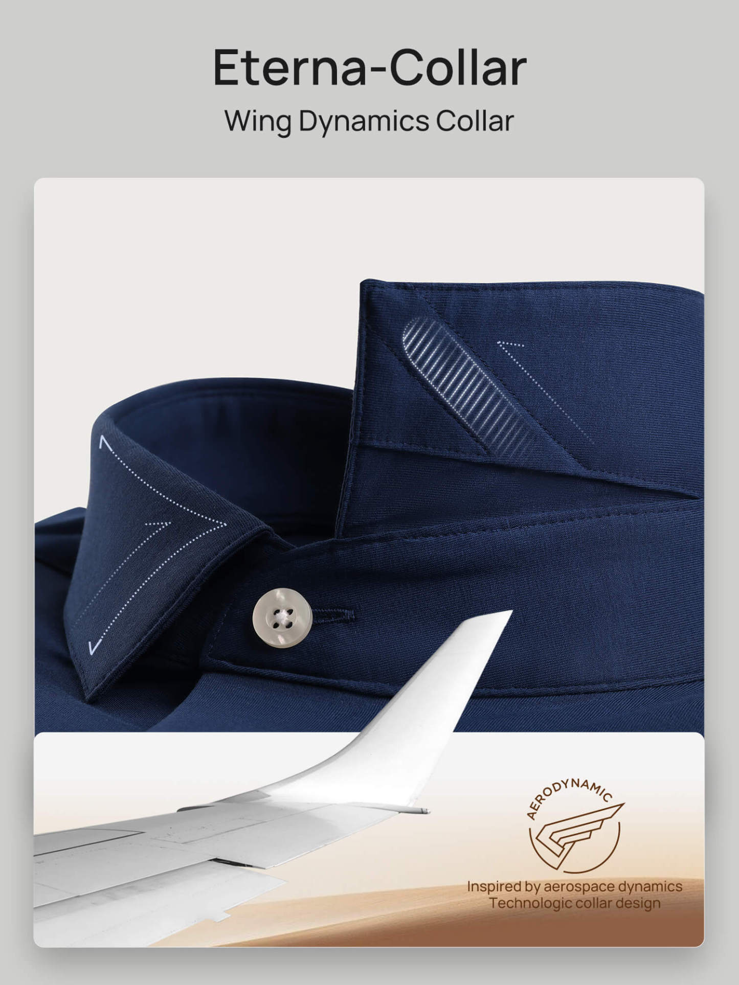100S Thread Count Stretch Supima Navy Blue Shirt